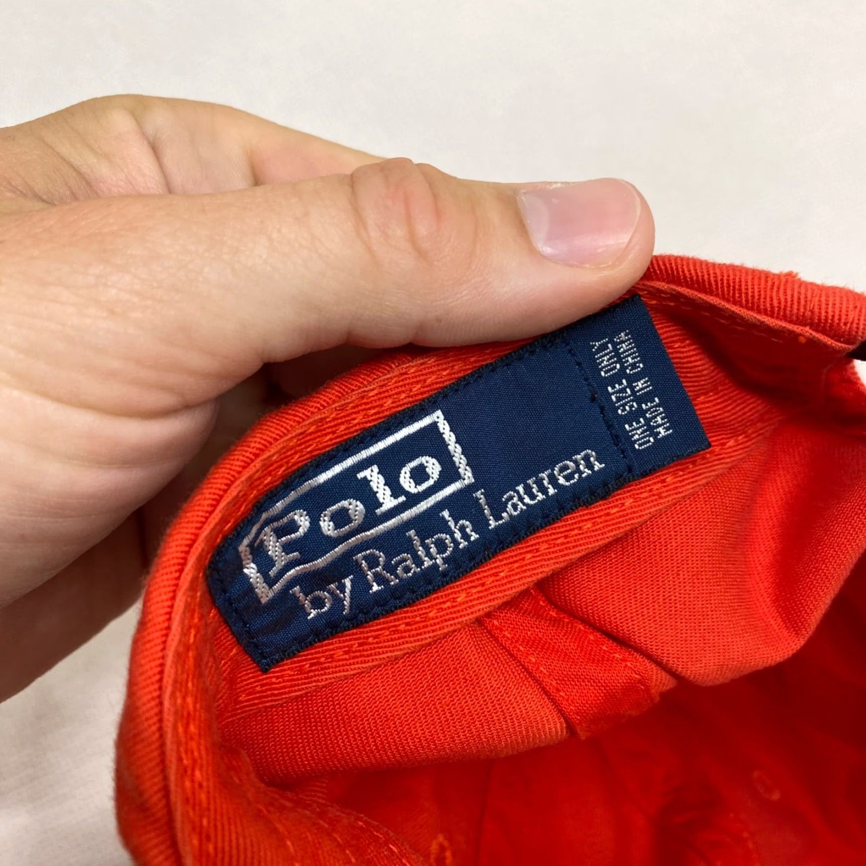 Polo Ralph Lauren VINTAGE Polo Ralph Lauren Hat Cap Strapback Orange Small Black Pony One Size Dad Size US M / EU 48-50 / 2 - 6 Thumbnail