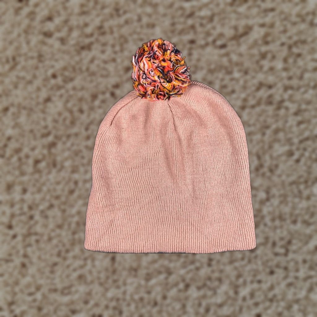 Pinko Unbranded Knit Beanie Hat Women One Size Pink Acrylic Pom Ski Winter Womens Size ONE SIZE - 1 Thumbnail