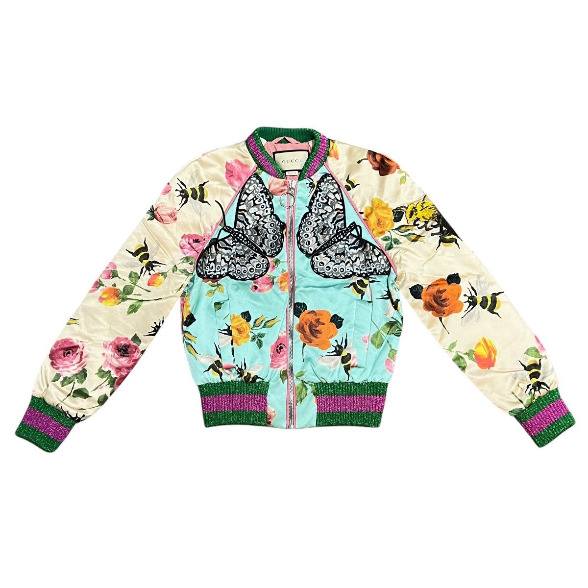 Gucci GUCCI 2017AW × Michele Garden Embroidered Bomber Jacket Size US XS / EU 42 / 0 - 10 Thumbnail