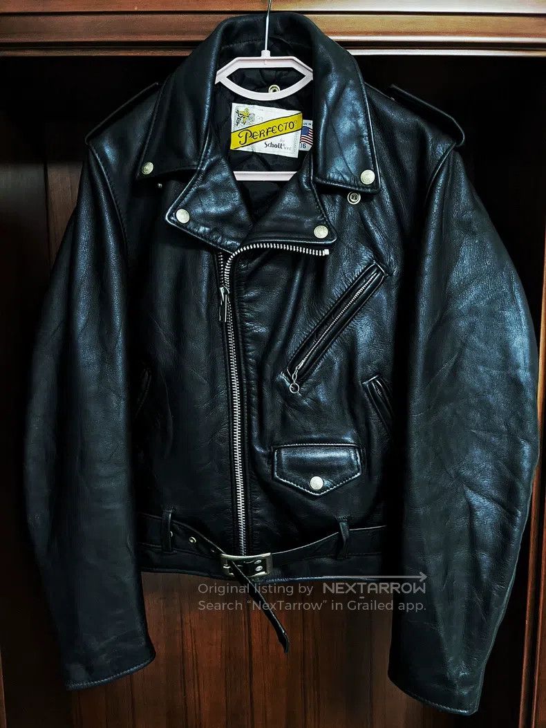 Schott Schott 618 Black Cowhide Motorcycle Leather Jacket Size US XS / EU 42 / 0 - 1 Thumbnail