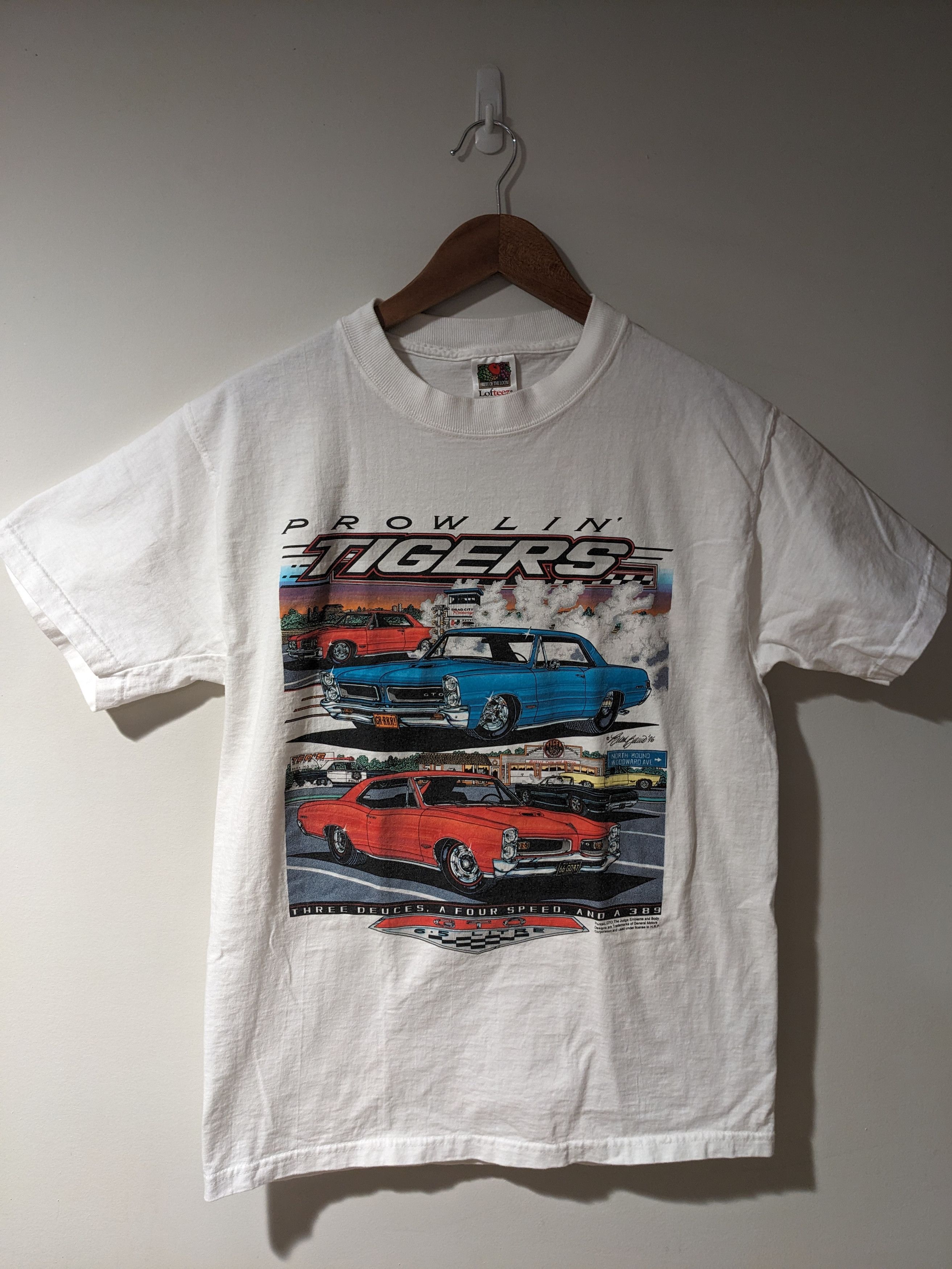 Vintage 90s Mustang Prowling Tigers Racing Speedway T-Shirt