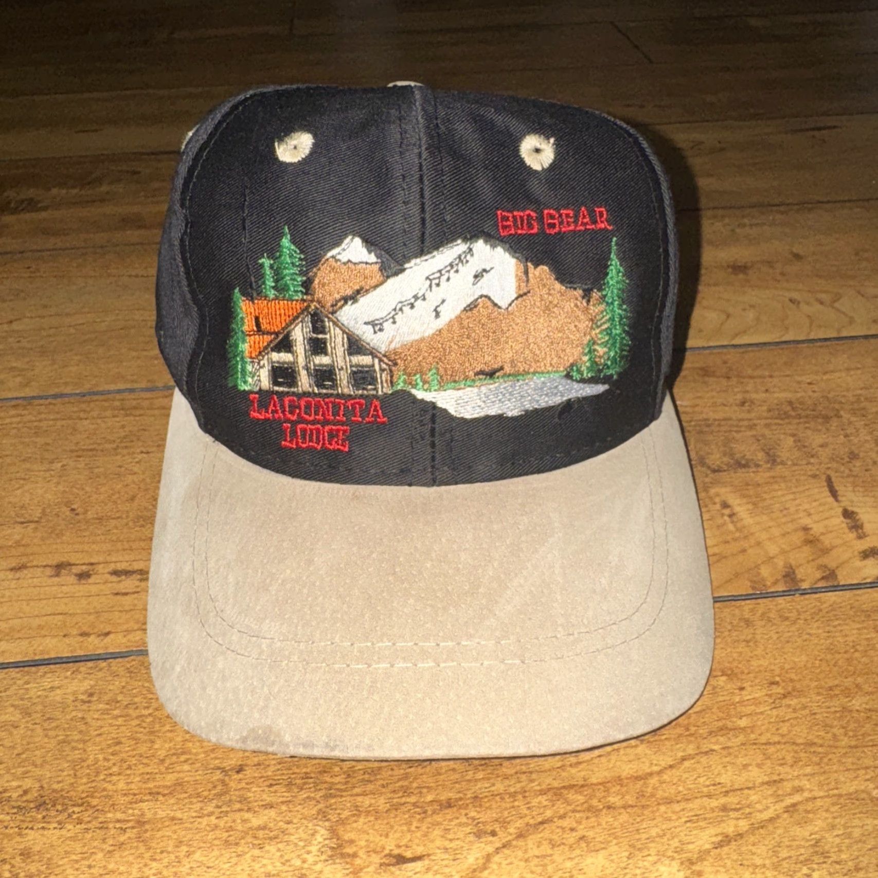 Vintage VINTAGE Big Bear Lake Snapback Hat Black Tan Embroidered Souvenir Trucker Cap Mens One Size Adjustable Outdoor 90s Size ONE SIZE - 2 Thumbnail
