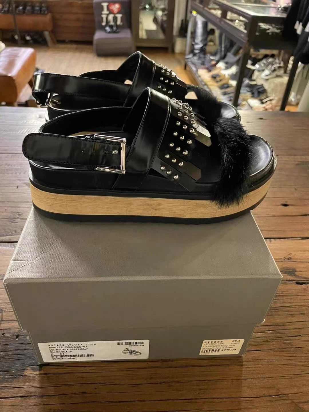 Alexander McQueen Alexander McQueen 16FW Fringed Platform Sandals Ｑ25 Size US 6 / IT 36 - 2 Thumbnail