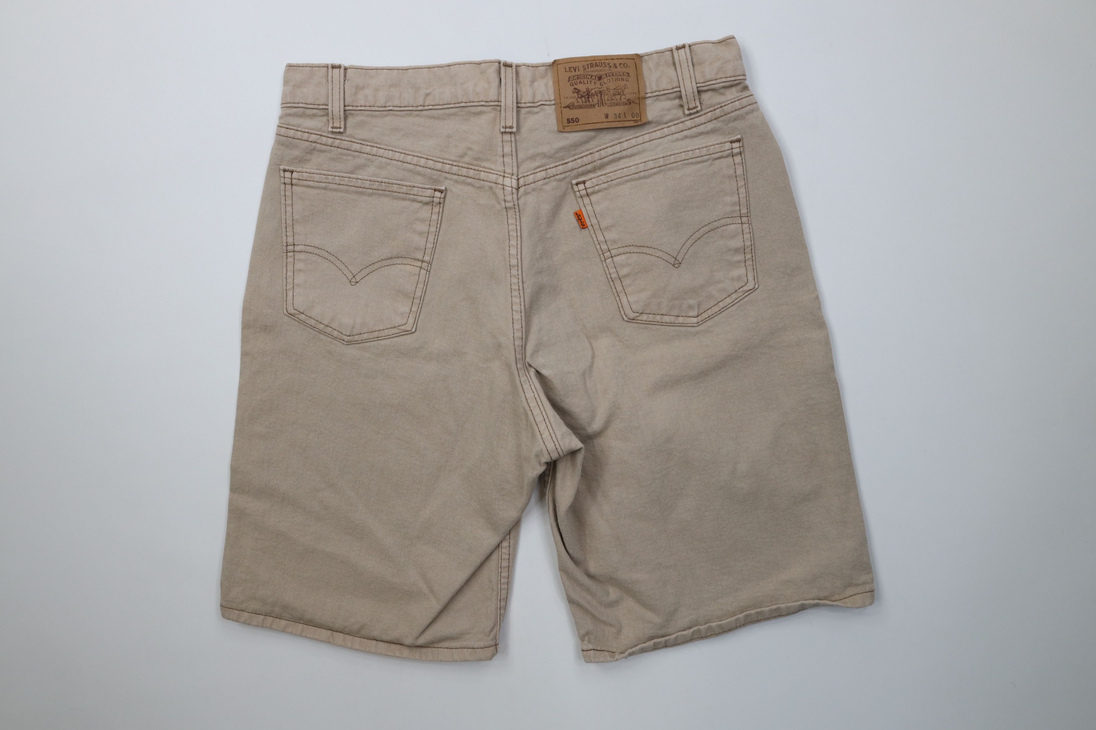 Levi's Vintage 90s Levis 550 Orange Tab Fit Denim Jean Shorts USA Size US 34 / EU 50 - 8 Thumbnail