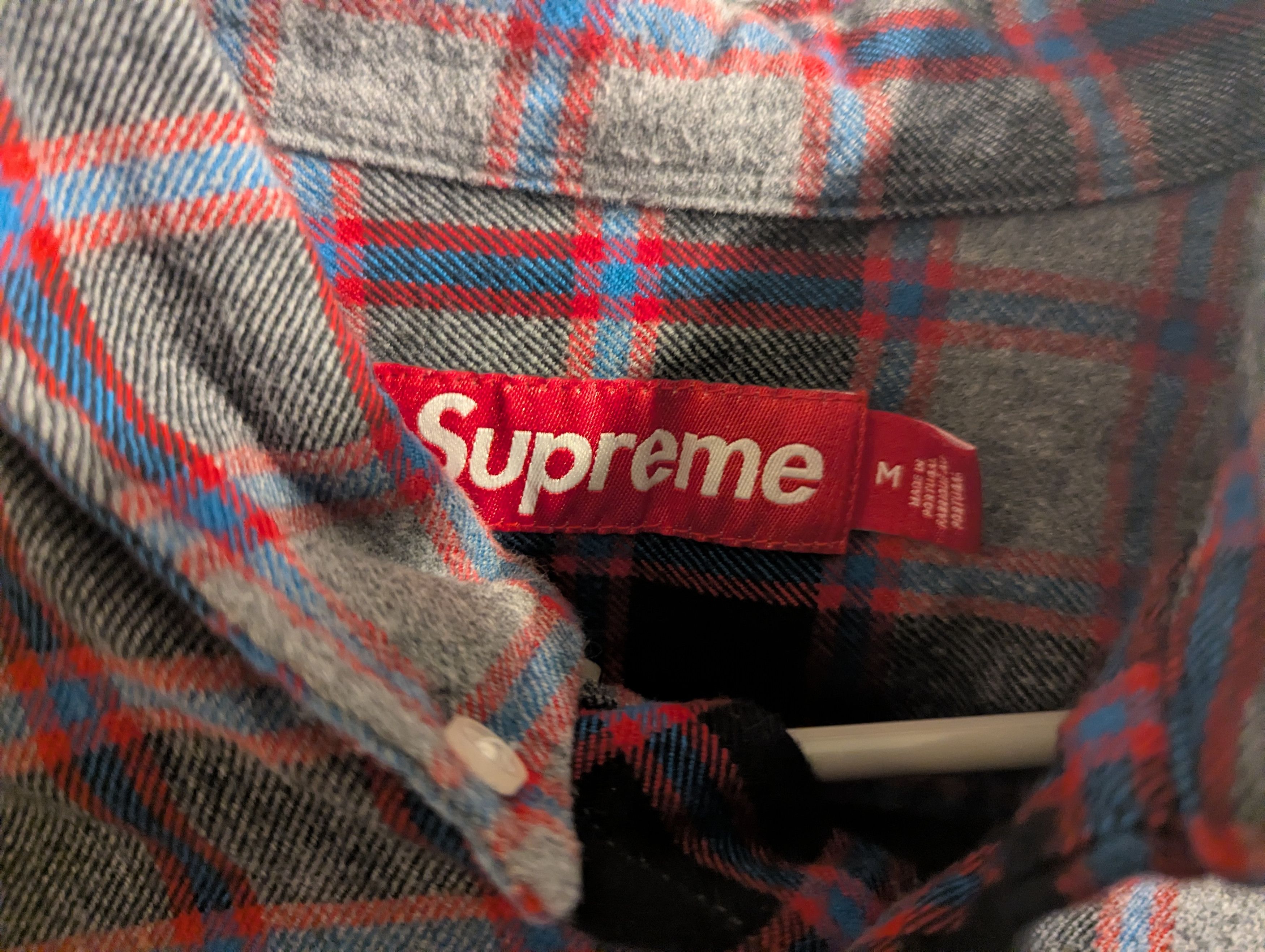 Supreme Supreme Plaid Flannel Shirt (FW25) - Grey Multi - Size M Size US M / EU 48-50 / 2 - 3 Thumbnail