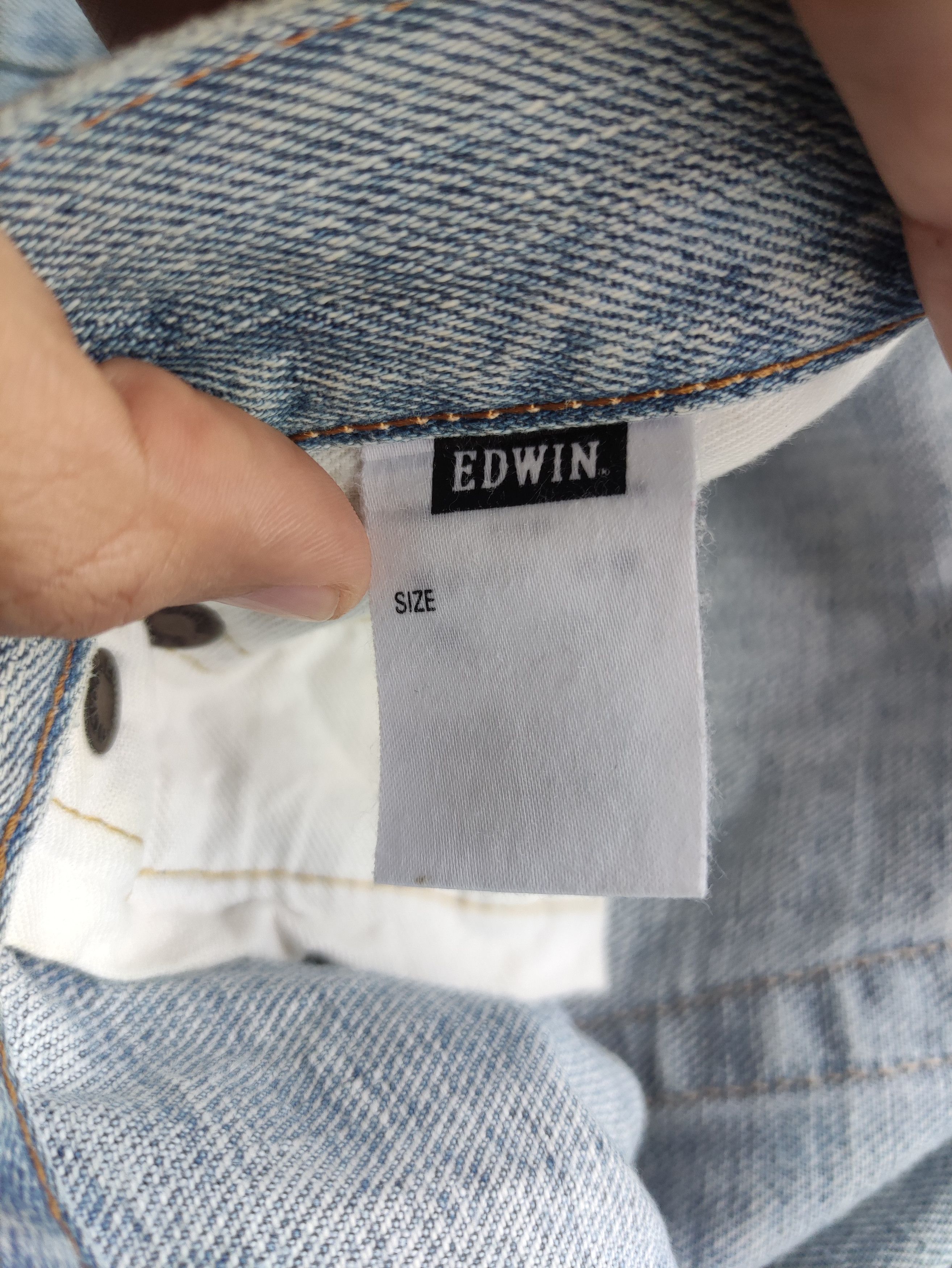 Edwin Vintage Edwin 505 Japan Baggy Jean Distressed Faded Denim Size US 33 - 7 Thumbnail