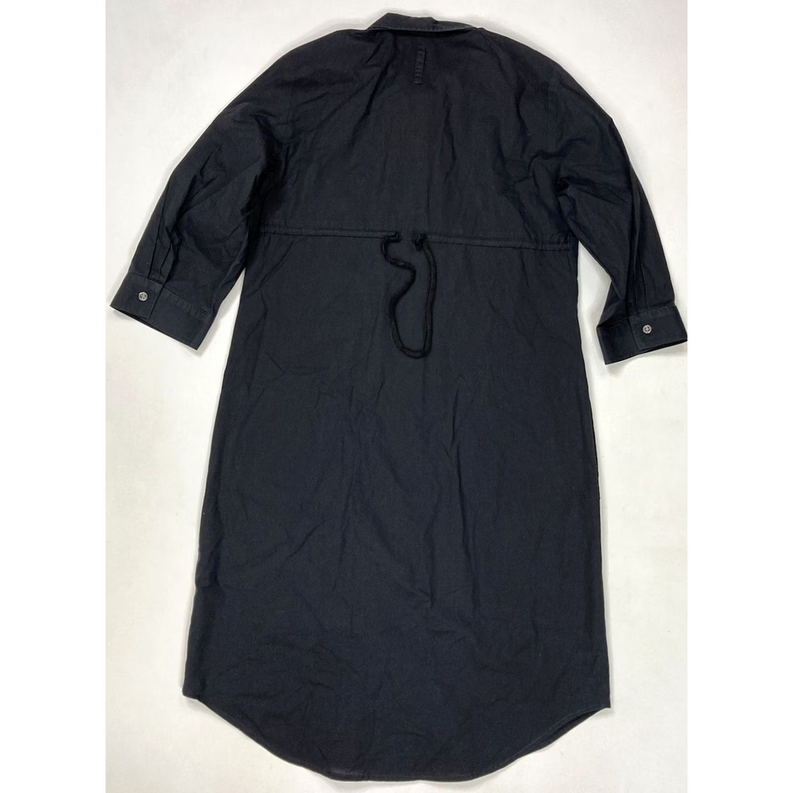 Doublet Kal Reiman Button Up Shirt Dress Women 4 Short Sleeve Collared Pockets Midi Dress Black Cotton Shirt Dress Womens Regular Size 4 Size S / US 4 / IT 40 - 6 Thumbnail