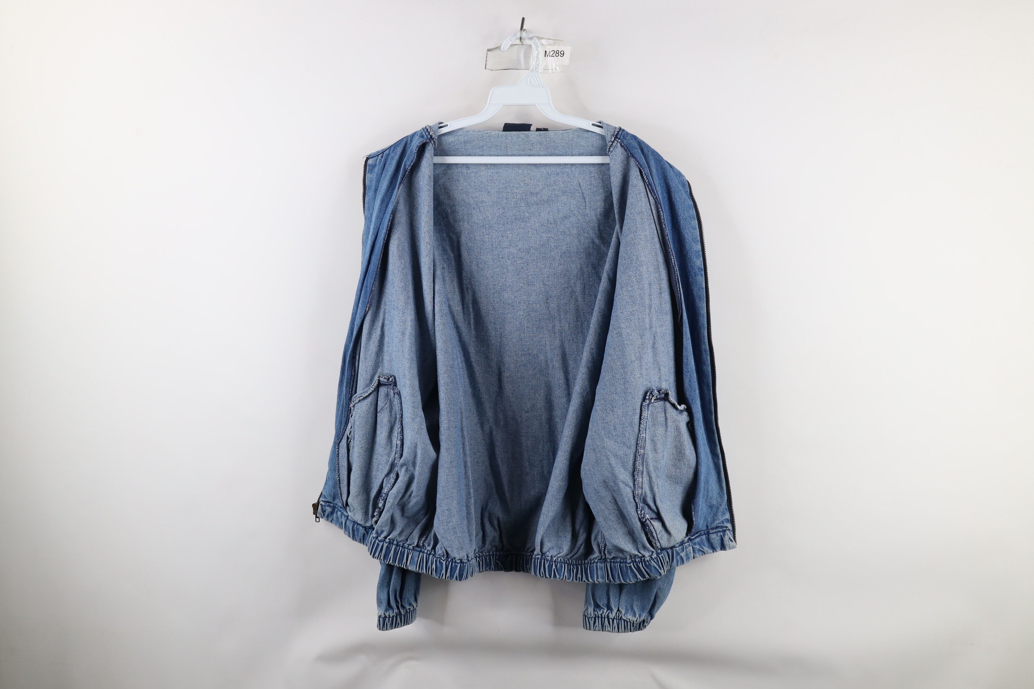 Vintage Vintage 90s Streetwear Full Zip Denim Jean Bomber Jacket USA Size US L / EU 52-54 / 3 - 6 Thumbnail