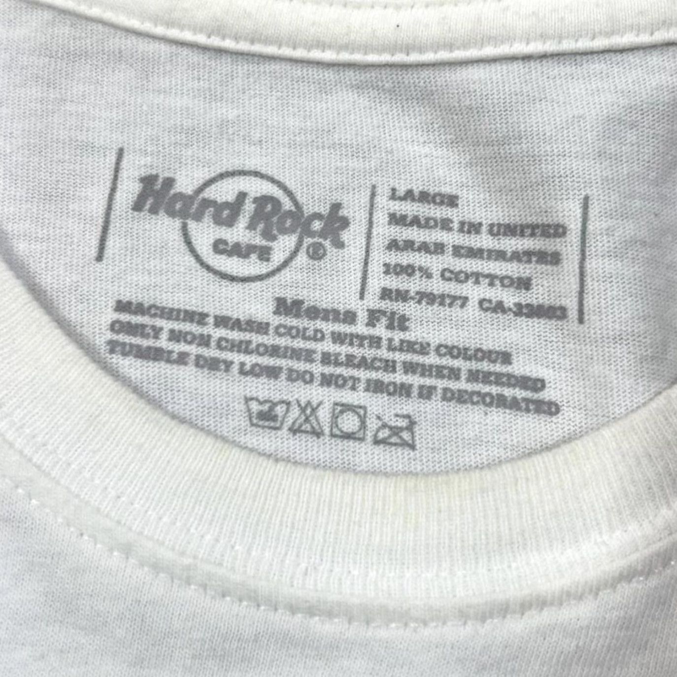 Hard Rock Cafe Hard Rock Cafe Barcelona Graphic T-Shirt White Large Mens Short Sleeve Round Neck Logo Spellout Souvenir Classic Size US L / EU 52-54 / 3 - 3 Thumbnail