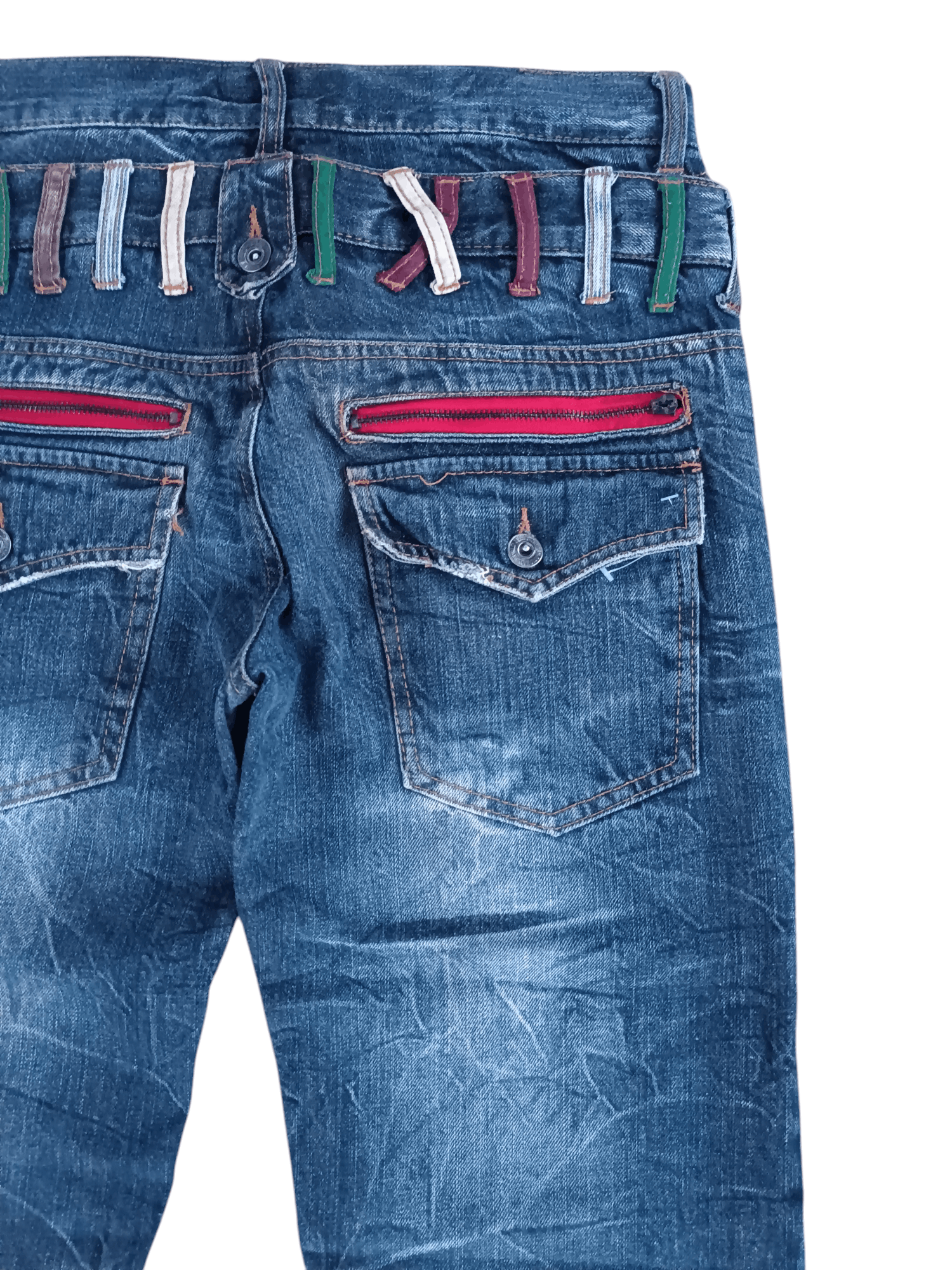 20471120 SICK DOUBLE WAIST Y2K NYLAUS BUSH PANT PUNK GRUNGE STYLE Size US 32 / EU 48 - 15 Thumbnail