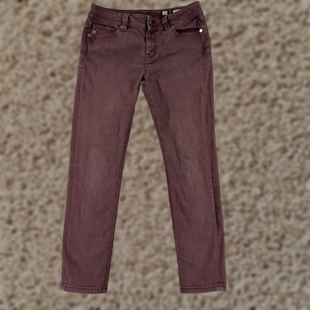 Miss Me Miss Me Jeans Women 30 Red Denim Skinny Pants 27x27 Womans Regular 5-Pocket Distressed Stretch Cotton Blend Vintage No Size 30" / US 8 / IT 44 - 1 Thumbnail
