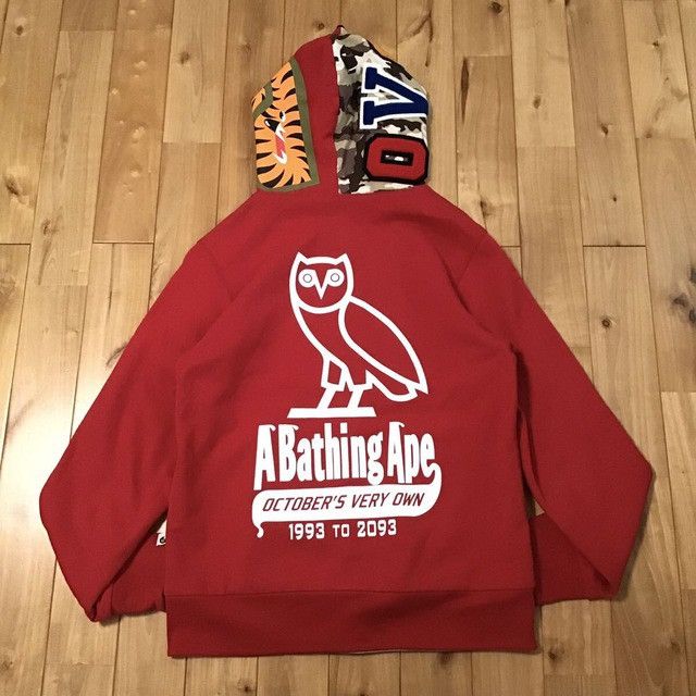 Bape 🔥Reversible🔥 BAPE × OVO Shark full zip hoodie a bathing ape Size US M / EU 48-50 / 2 - 3 Thumbnail