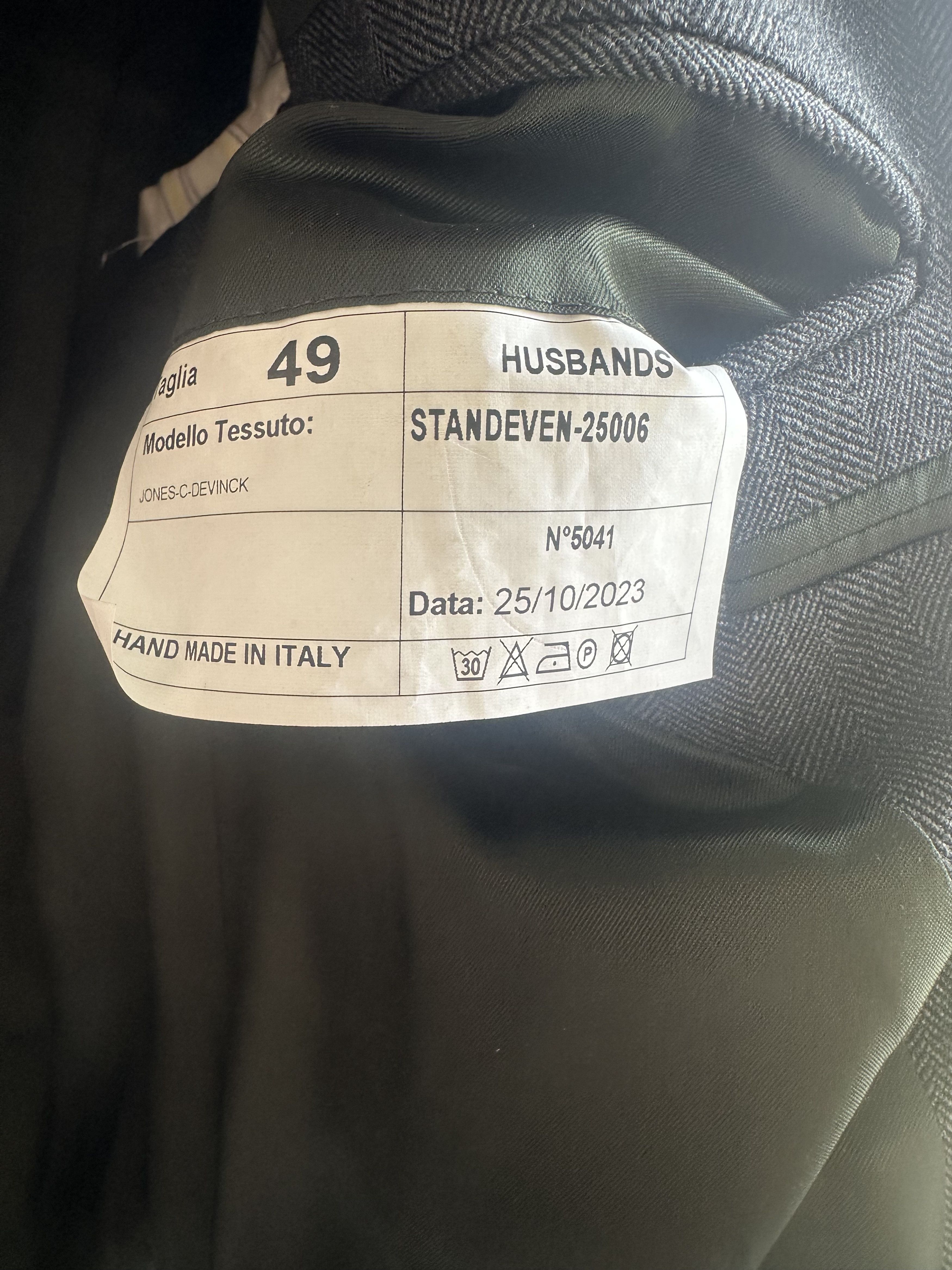 HUSBANDS SINGLE-BREASTED JACKET IN WOOL - MEDIUM GREY HERRINGBONE Size 38R - 4 Thumbnail