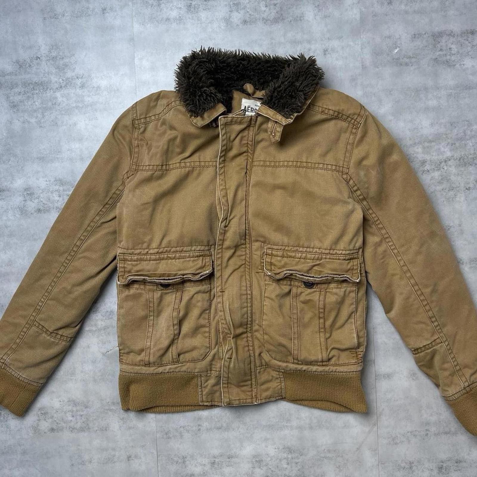 Aeropostale Y2K Aeropostale Fur trim collar jacket 00s bomber jacket Size US S / EU 44-46 / 1 - 5 Thumbnail