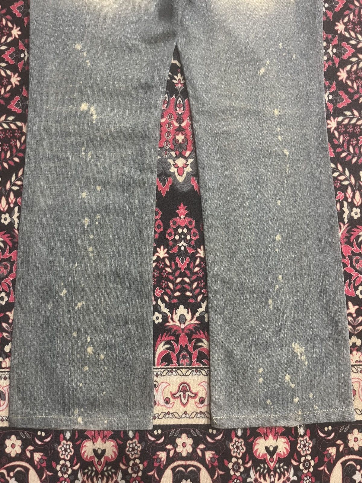 Japanese Brand Banana Seven Big Wave 877 Mud Washed Distressed Flare Jeans Size US 32 / EU 48 - 10 Thumbnail