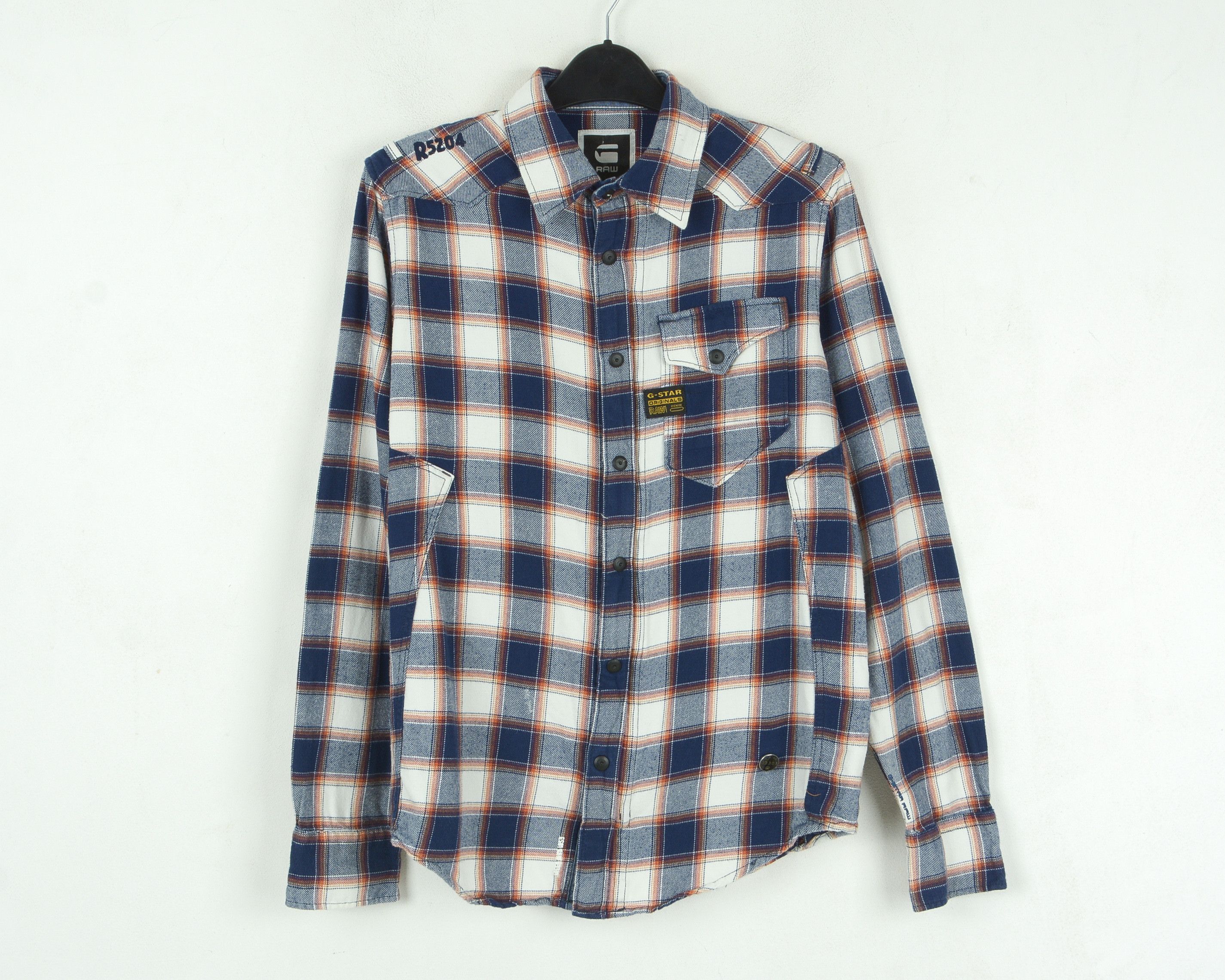 G-Star 'Marshall Windsor Shirt' Man's S Long Sleeved Plaid Cotton Size US S / EU 44-46 / 1 - 1 Thumbnail