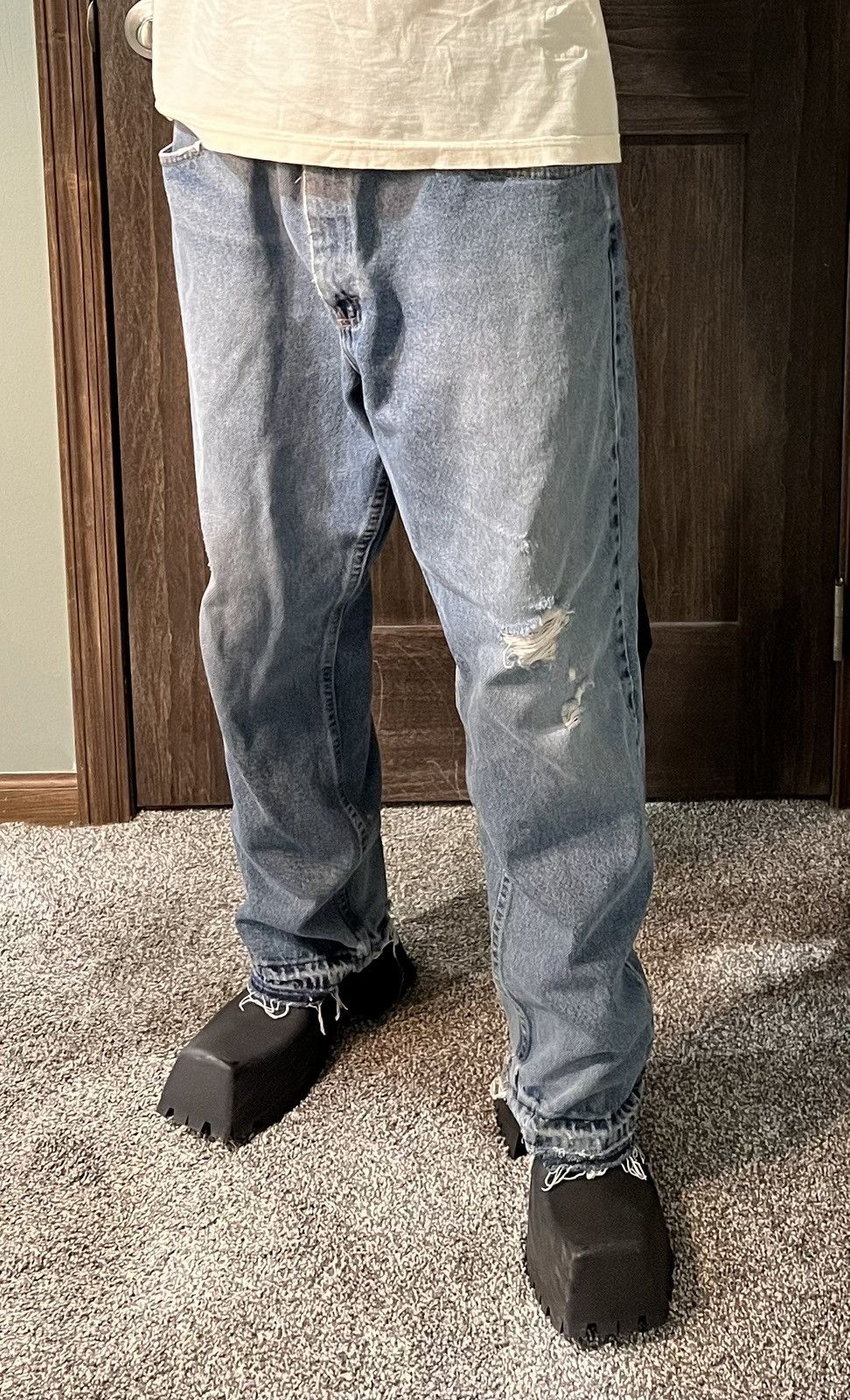 Vintage × Wrangler Wrangler Vintage Distressed Denim Size US 36 / EU 52 - 4 Thumbnail