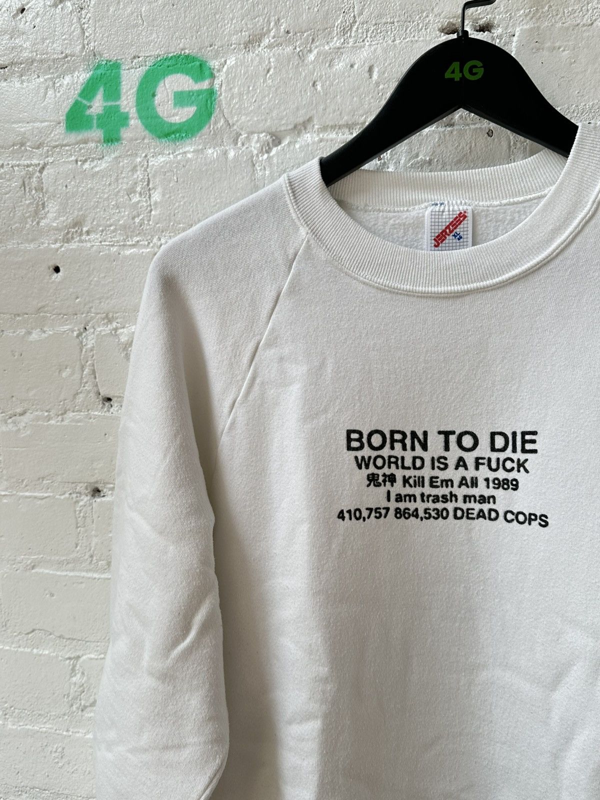 Vintage BORN TO DIE WORLD IS A FUCK VINTAGE CREWNECK | Grailed