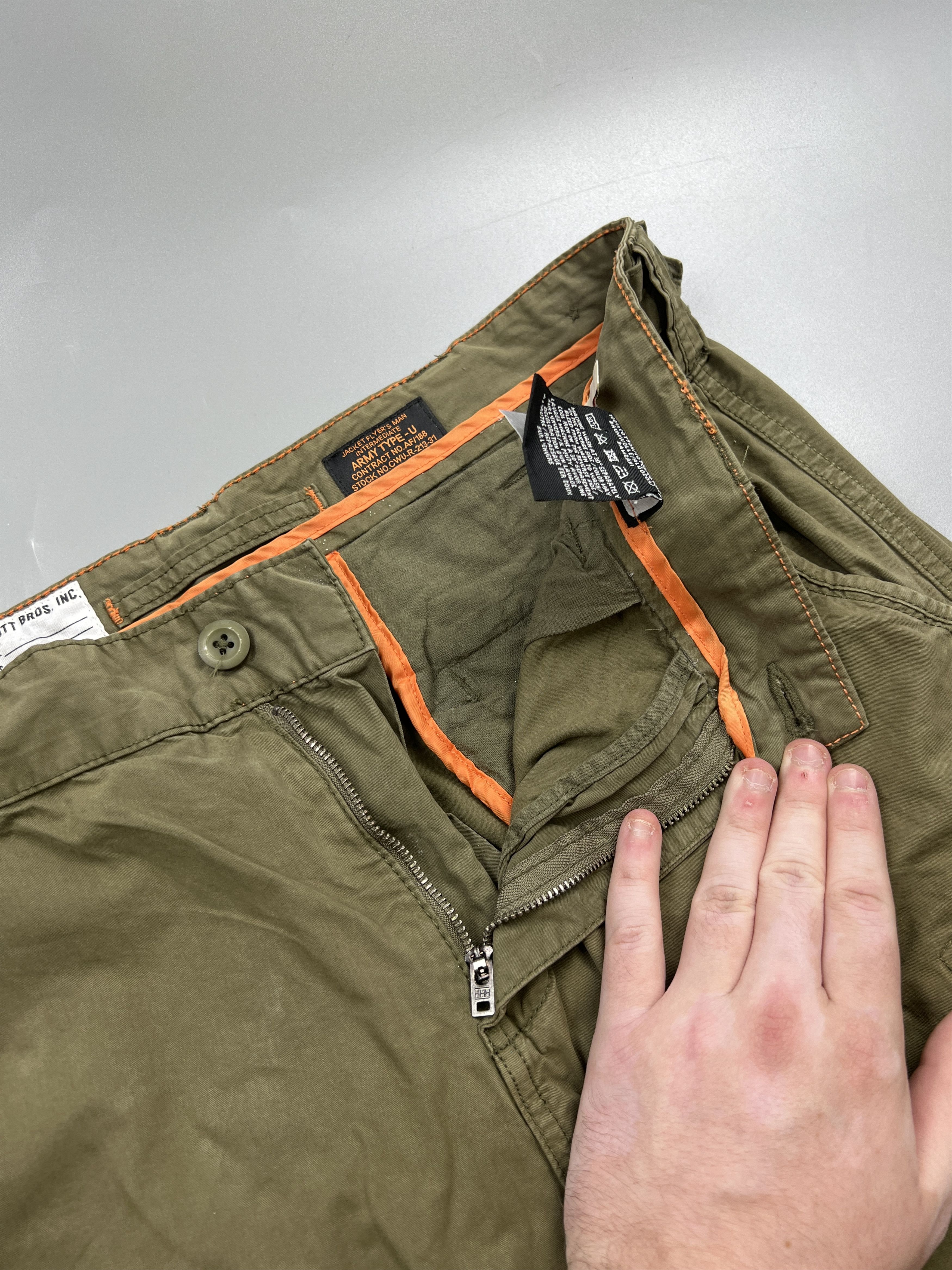 Schott Schott Military Cargo Shorts (Y0862) Size US 32 / EU 48 - 5 Thumbnail