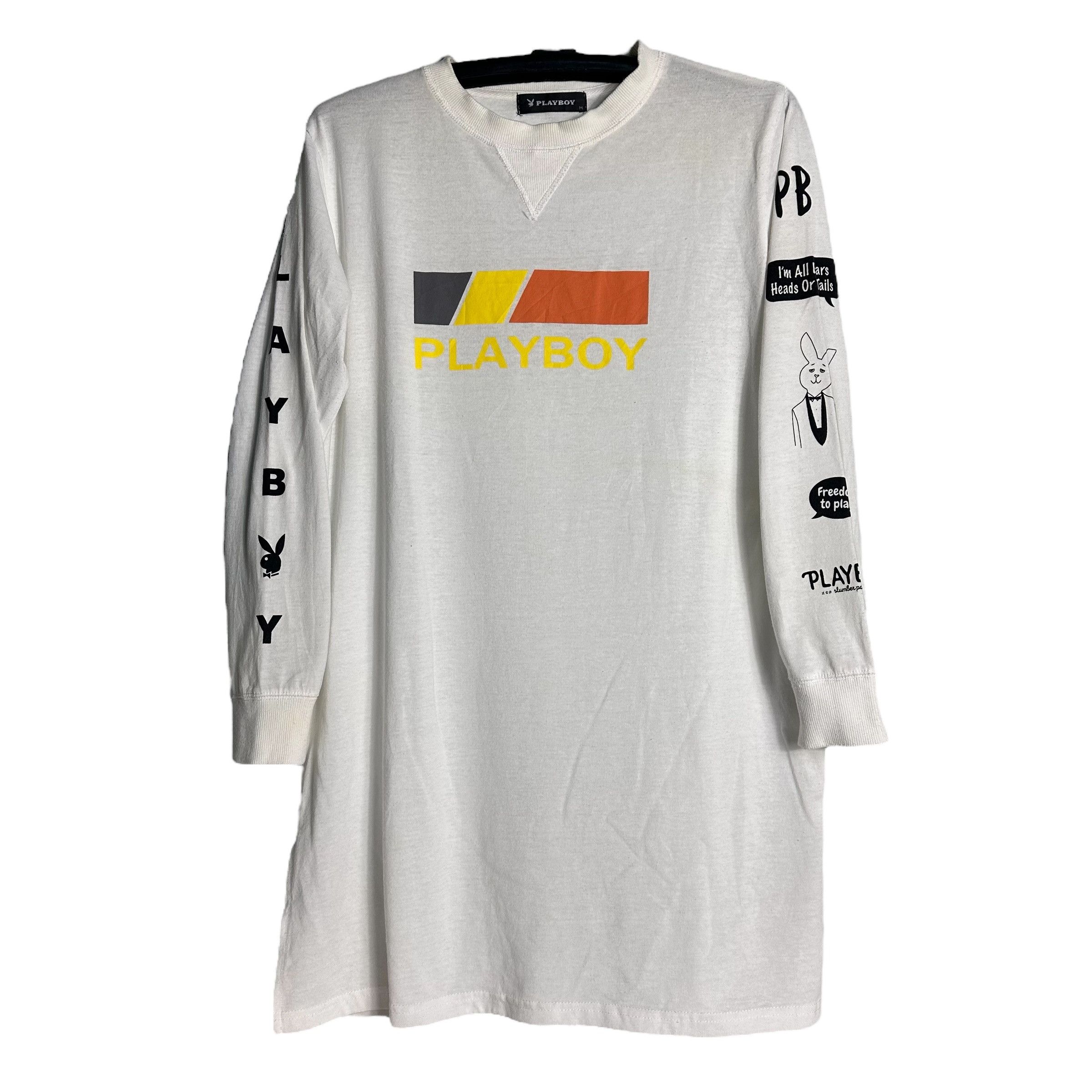 Playboy 🔥RARE🔥Vintage Playboy Spell Out Long T-shirt Size M / US 6-8 / IT 42-44 - 1 Thumbnail