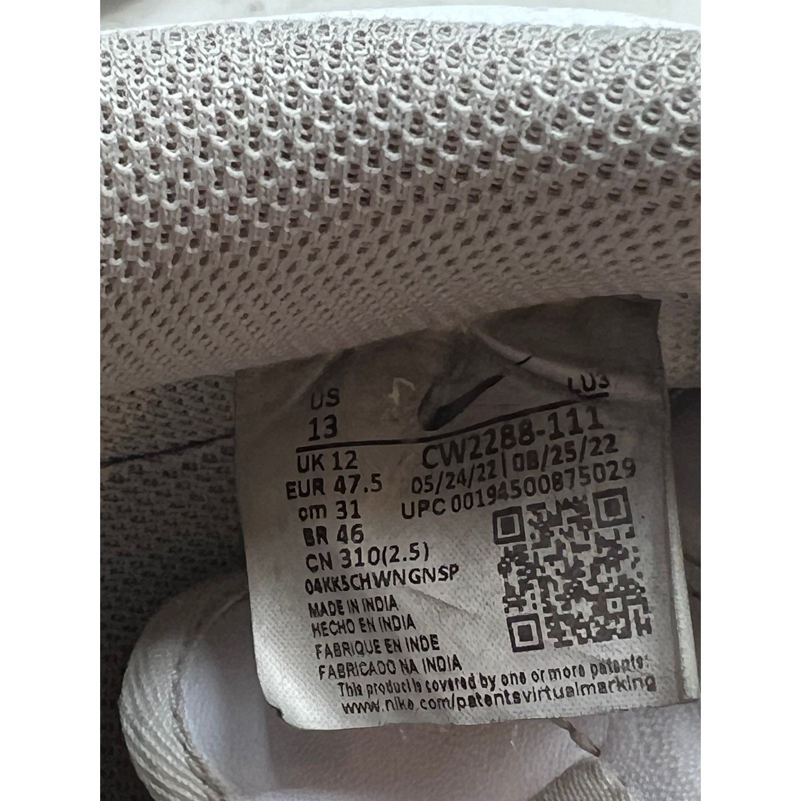 Nike Nike White Air Force 1 Model CW2288-111 Mens 13 Size US 13 / EU 46 - 7 Thumbnail