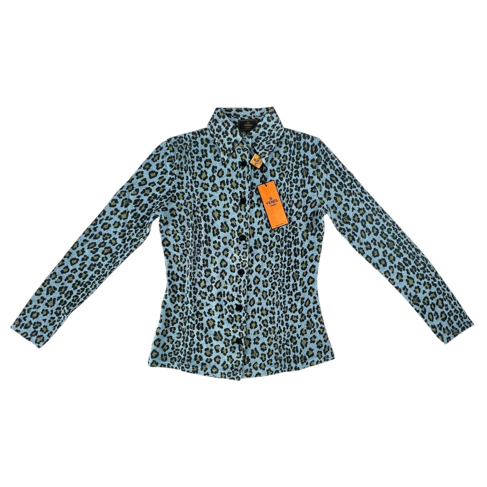 Fendi Fendi Vintage Leopard Print Button Down Blouse Size S / US 4 / IT 40 - 5 Thumbnail