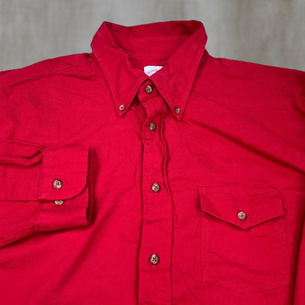 Brooks Brothers Brooks Brothers Shirt Men XL Red Button Up Twill 346 Flap Pocket Vintage No Size US XL / EU 56 / 4 - 1 Thumbnail