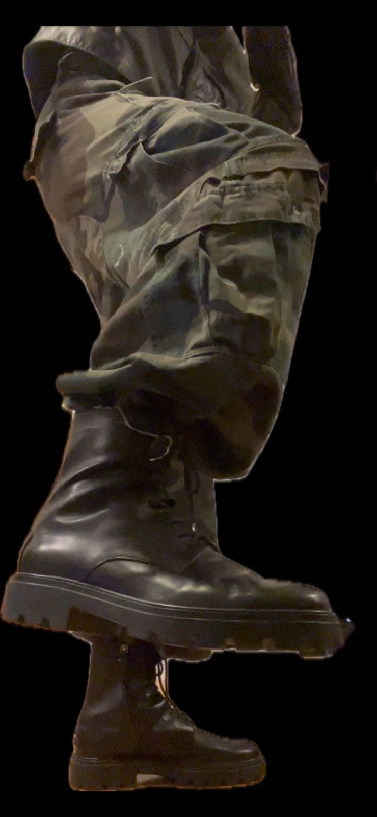 Balenciaga Todd Calf Leather Combat Boots Size US 12 / EU 45 - 9 Thumbnail