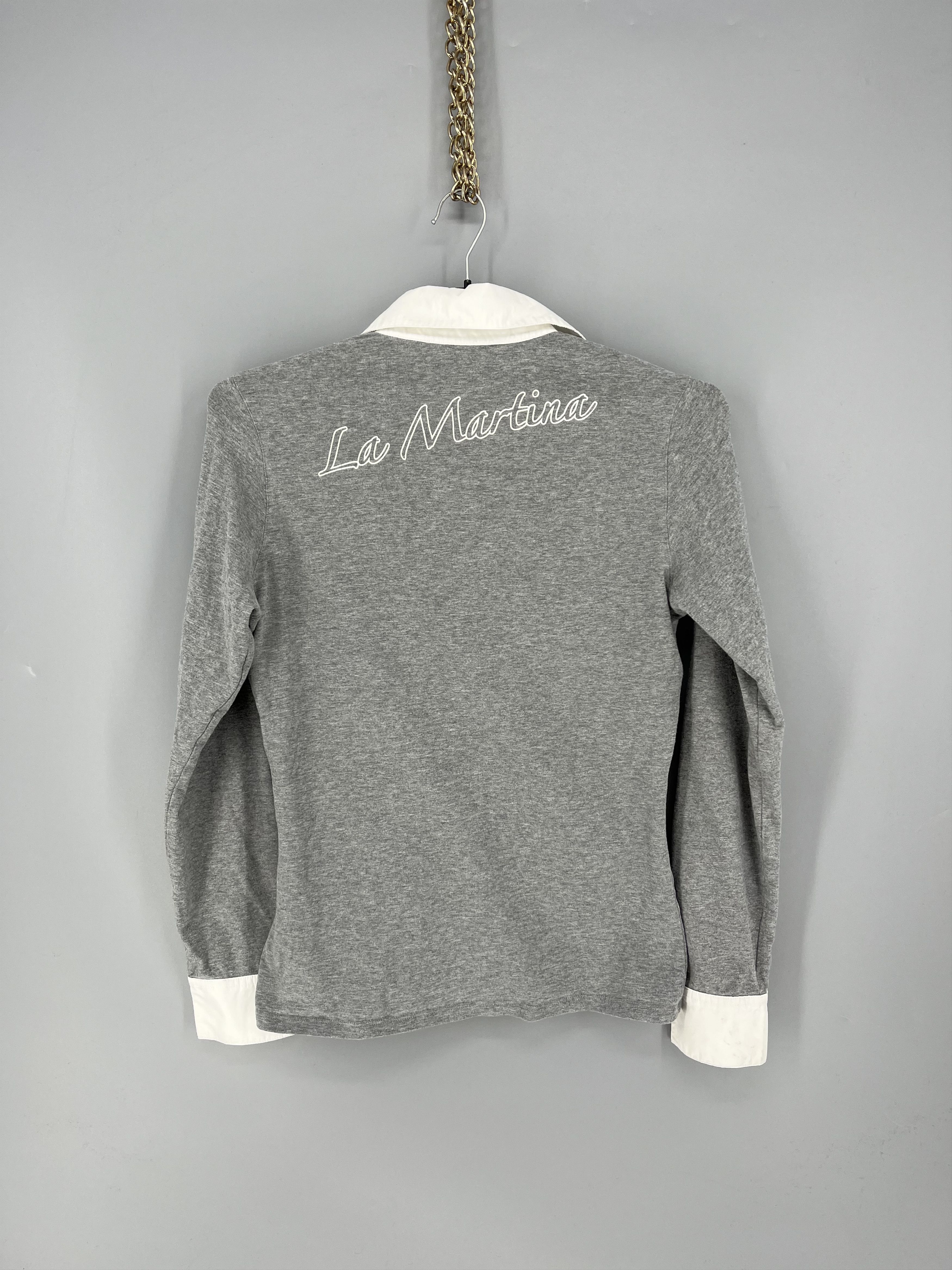 La Martina VTG La Martina Saddlery Gray Long Sleeve Polo Shirt Size M Size M / US 6-8 / IT 42-44 - 11 Thumbnail