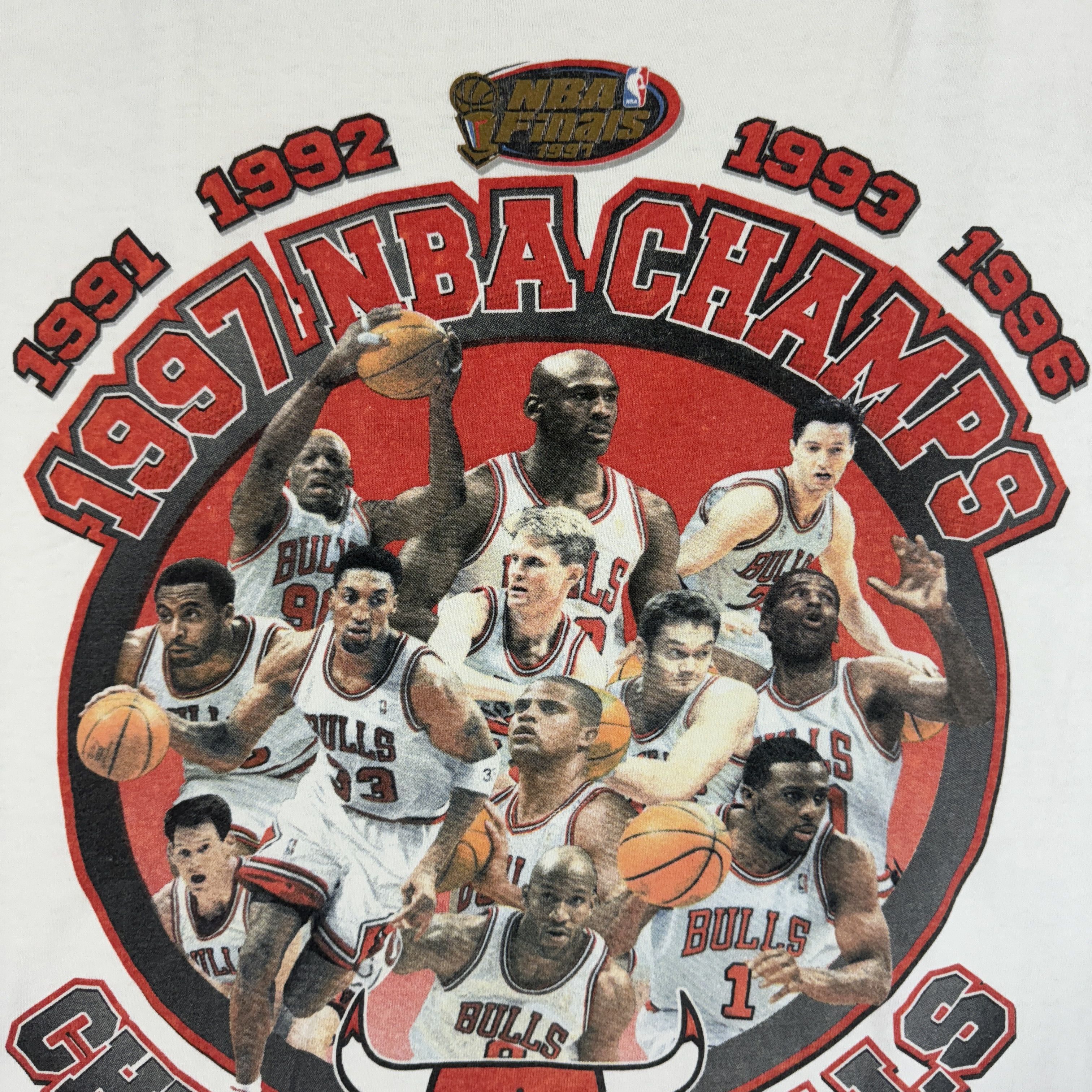 NBA × Vintage Vintage 1997 NBA Final Chicago Bulls T-shirt Size US L / EU 52-54 / 3 - 8 Thumbnail