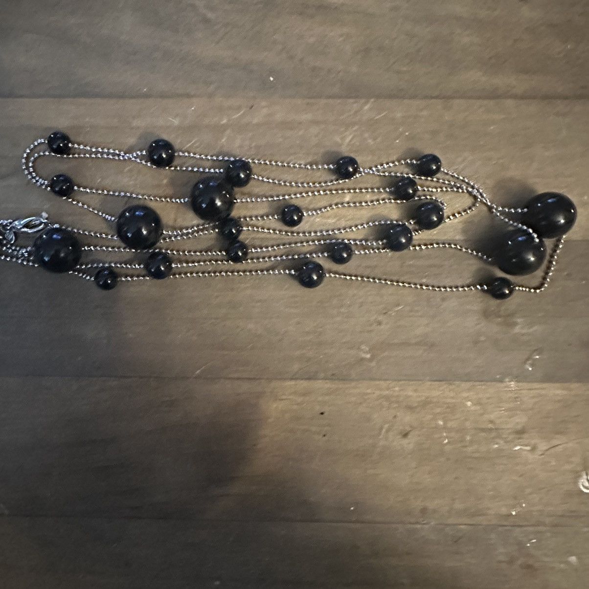 Other Premiere Designs ball chain & black beads station necklace Size ONE SIZE - 2 Thumbnail