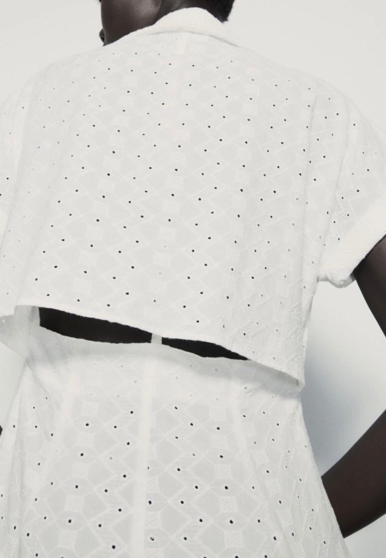 Zara ZARA Shirt Dress Cutwork Embroidery Midi White Tier size S Size S / US 4 / IT 40 - 9 Thumbnail
