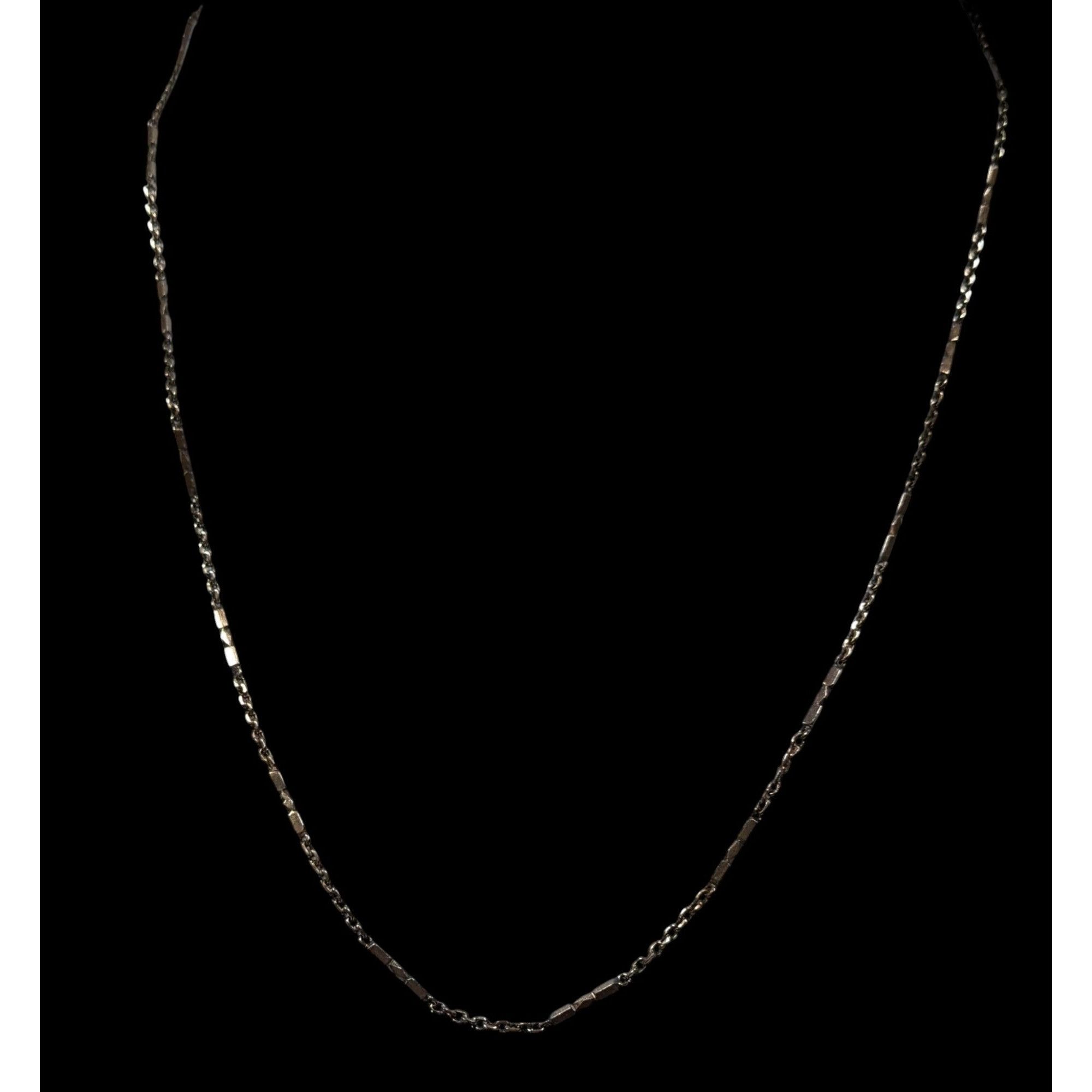Other Metallic Gunmetal Tone Station Link Chain Size ONE SIZE - 4 Thumbnail