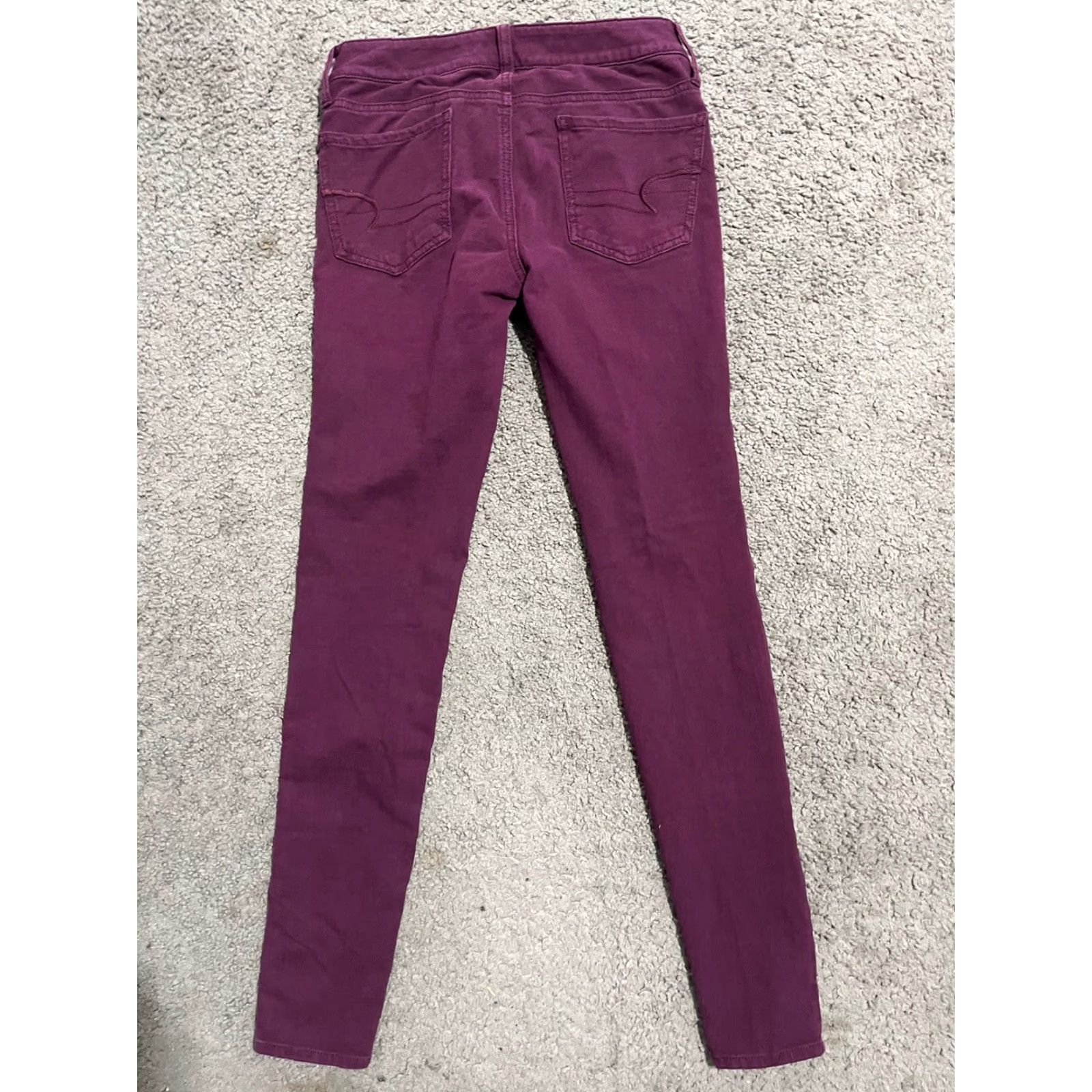 American Eagle Outfitters VINTAGE American Eagle Jegging Women Size 2 Slim Fit High Rise Medium Wash Red Denim Stretch Jeans Size 26" / US 2 / IT 38 - 3 Thumbnail