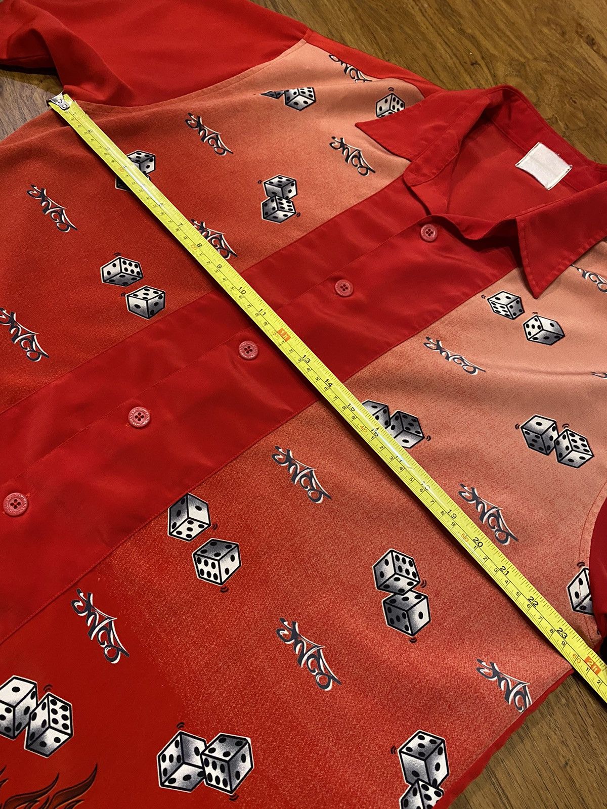 JNCO Vintage 90’s JNCO Shirt RARE Button Up Dice Cards Flames Size US XL / EU 56 / 4 - 5 Thumbnail