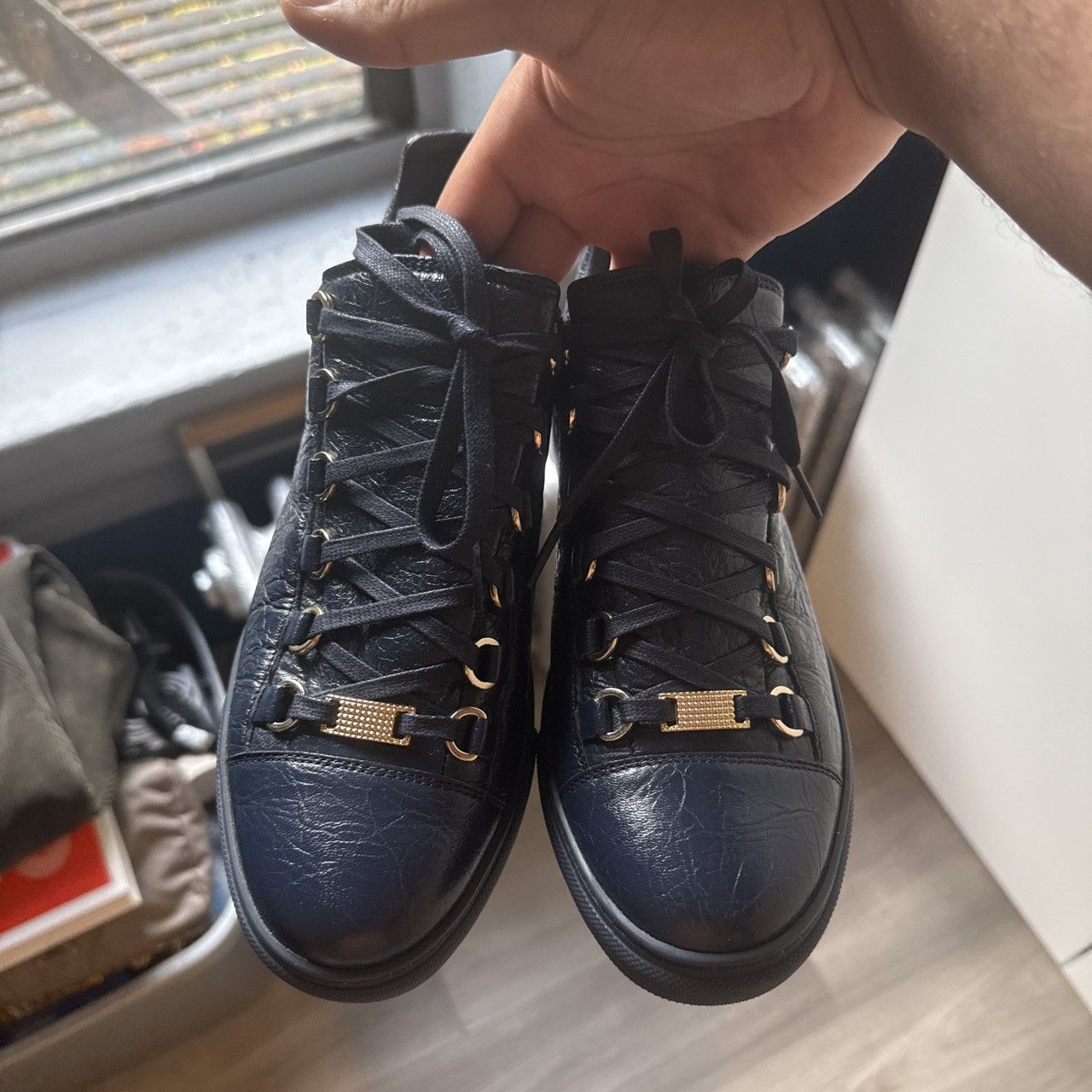 Balenciaga Balenciaga Arena Navy Blue Size US 9 / IT 39 - 2 Thumbnail
