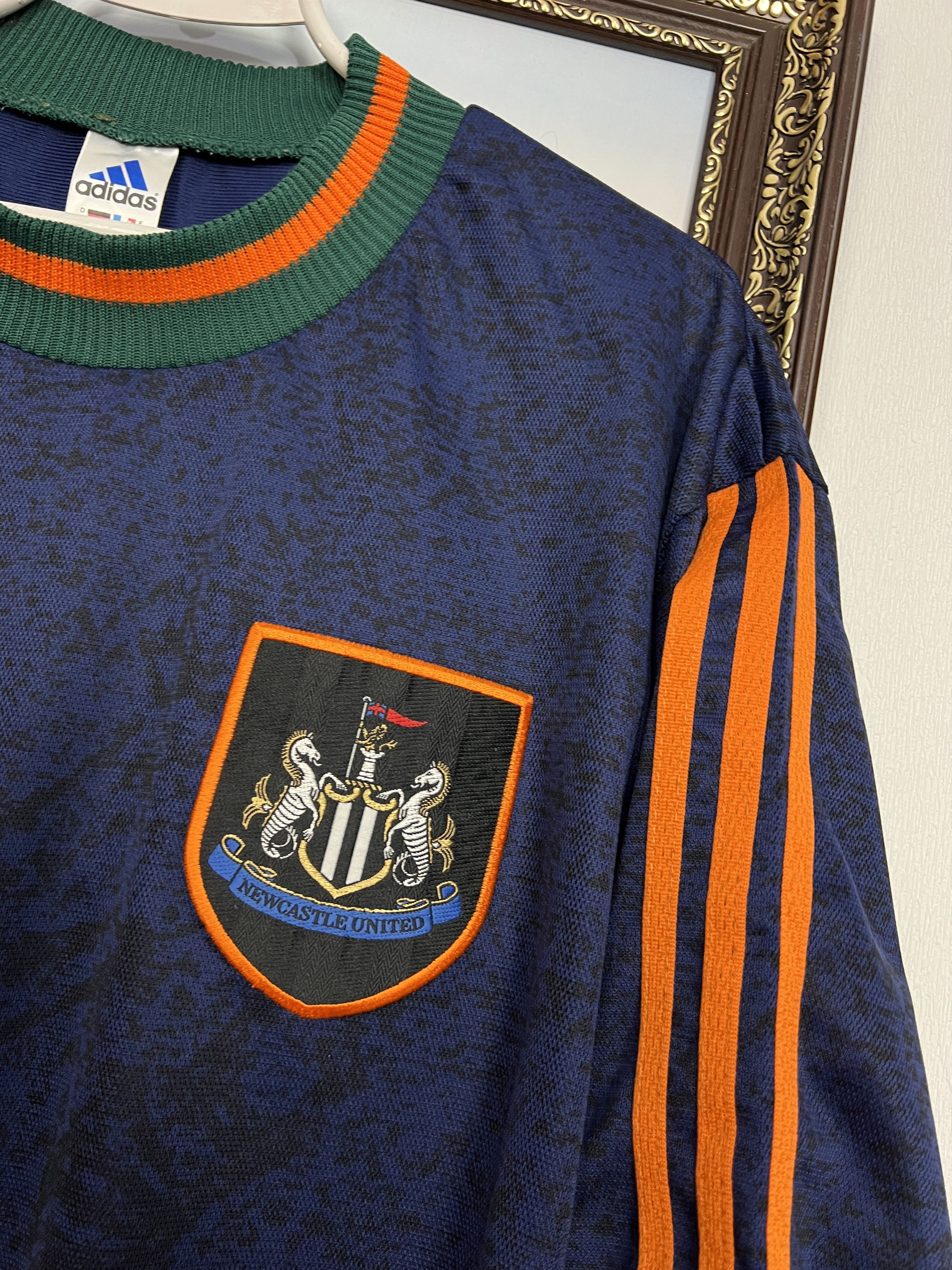 Adidas Newcastle Away football shirt 1997 Soccer Jersey Trikot Rare Size US XL / EU 56 / 4 - 5 Thumbnail