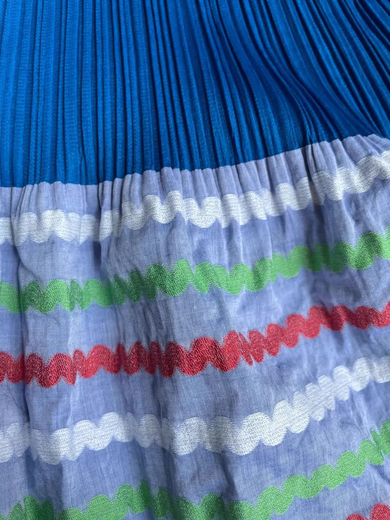 Issey Miyake Issey Miyake size:3 Blue rainbow striped dress Size S / US 4 / IT 40 - 6 Thumbnail