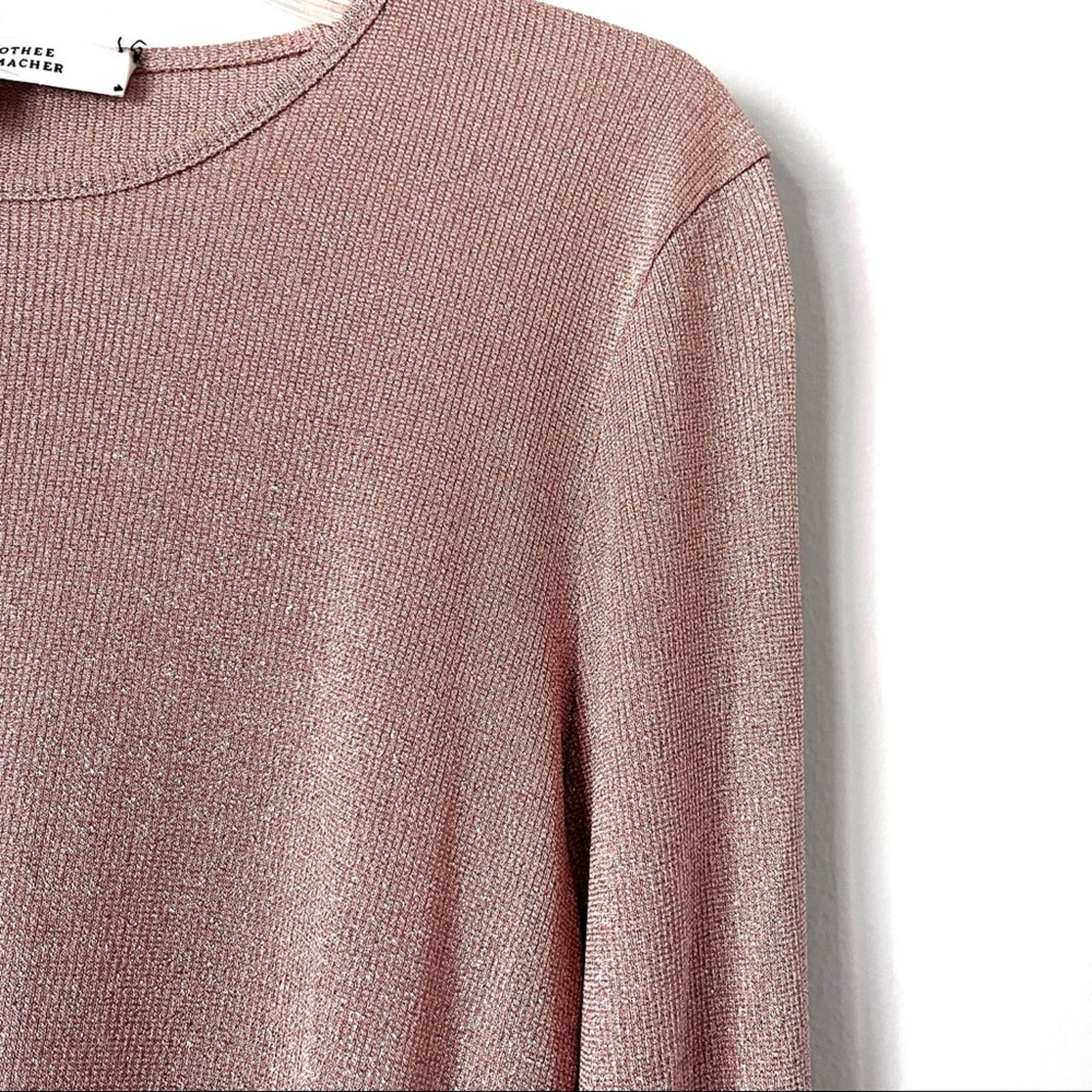 DOROTHEE SCHUMACHER Dorothee Schumacher ribbed gold thread pullover top Size XS / US 0-2 / IT 36-38 - 2 Thumbnail