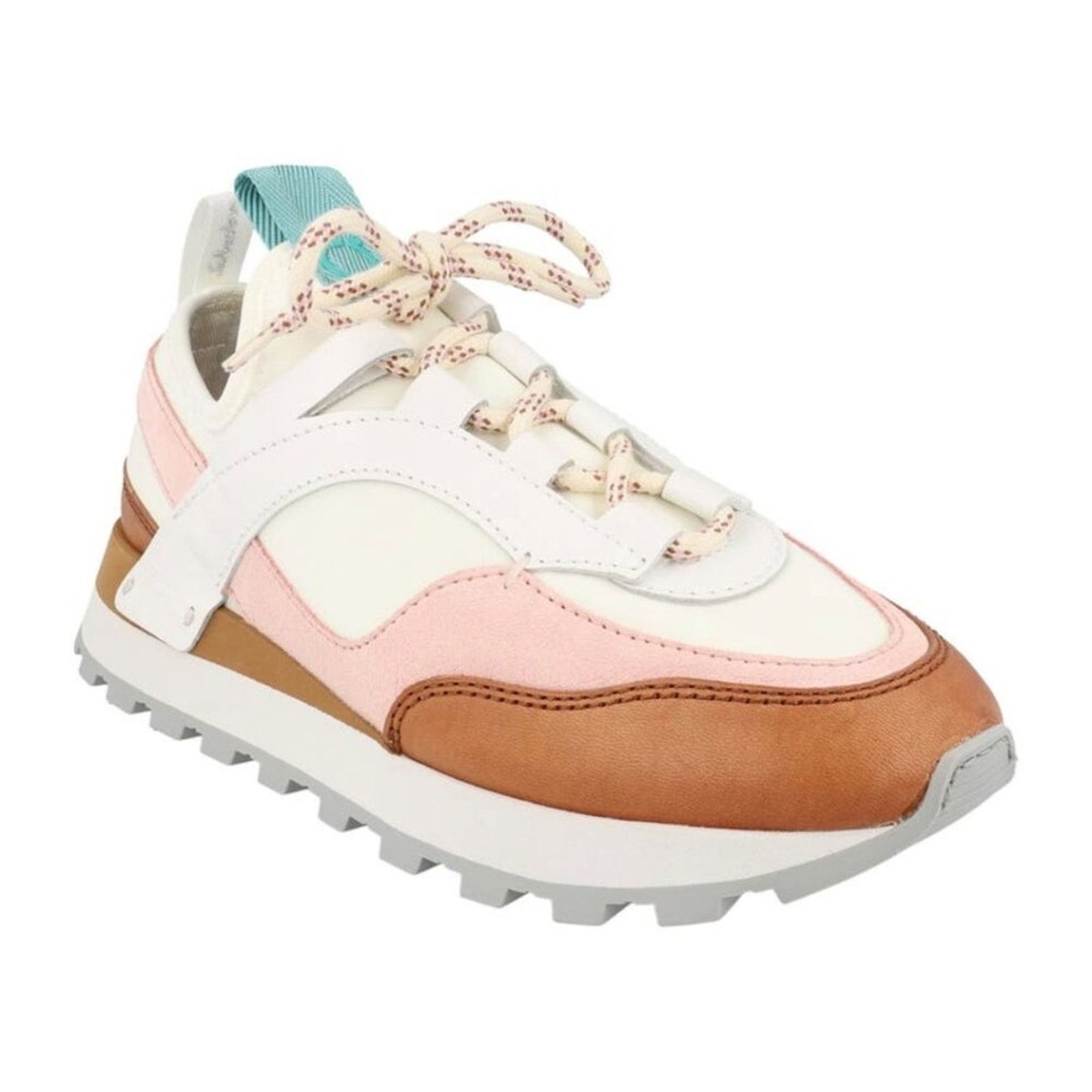 Salvatore Ferragamo Salvatore Ferragamo Indy Bianco Leather Suede Chunky Sneaker Size US 6 / IT 36 - 1 Thumbnail