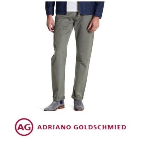 AG Adriano Goldschmied AG Adriano Goldschmied Mens Green Graduate Tailored Leg Deni Size US 30 / EU 46 - 6 Thumbnail