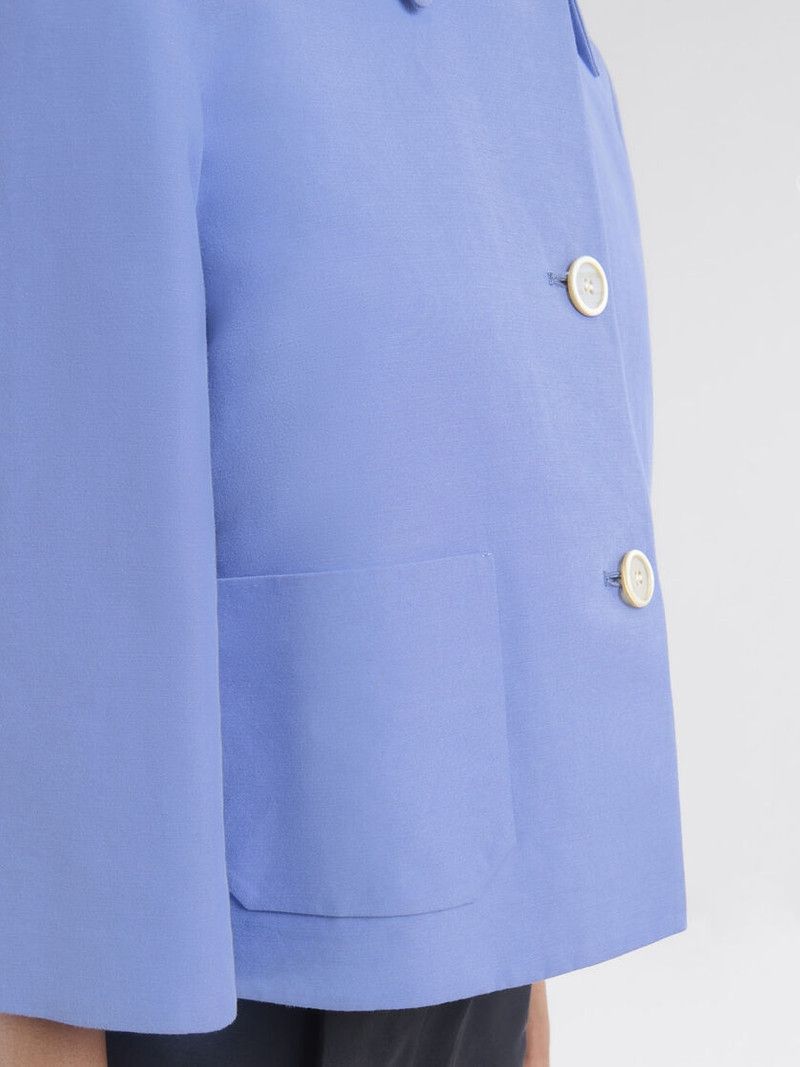 Marni o1f1d3z0326 Cady Cropped Jacket in Blue Size XL / US 12-14 / IT 48-50 - 5 Thumbnail
