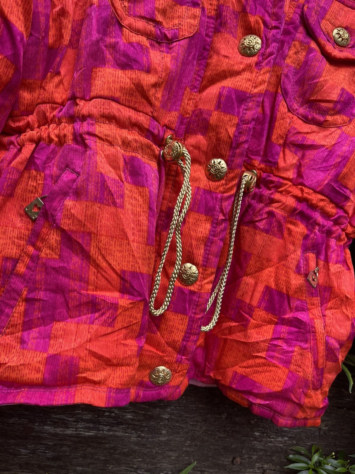 Phenix Vintage Phenix Pink & Orange Patterned Ski Jacket Size L / US 10 / IT 46 - 5 Thumbnail