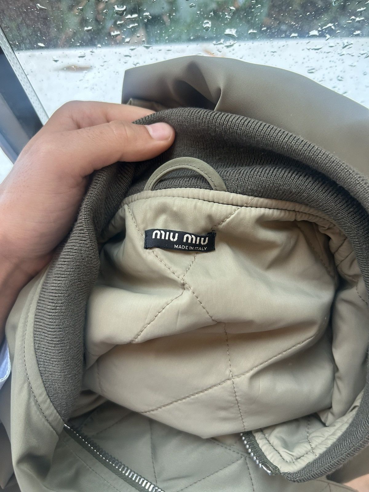 Miu Miu Miu Miu MA-1 Olive/Green Bomber Jacket [Unisex - Vintage ] Size US L / EU 52-54 / 3 - 5 Thumbnail