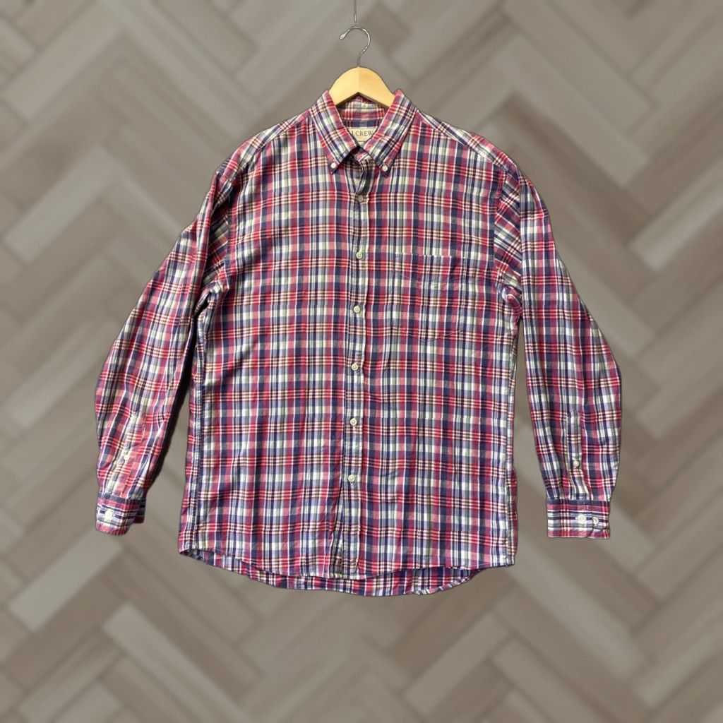 J.Crew J.CREW Men Button-Up Shirt Multicolor Plaid Long Sleeve Button Cotton Regular M Mens Size US M / EU 48-50 / 2 - 1 Thumbnail