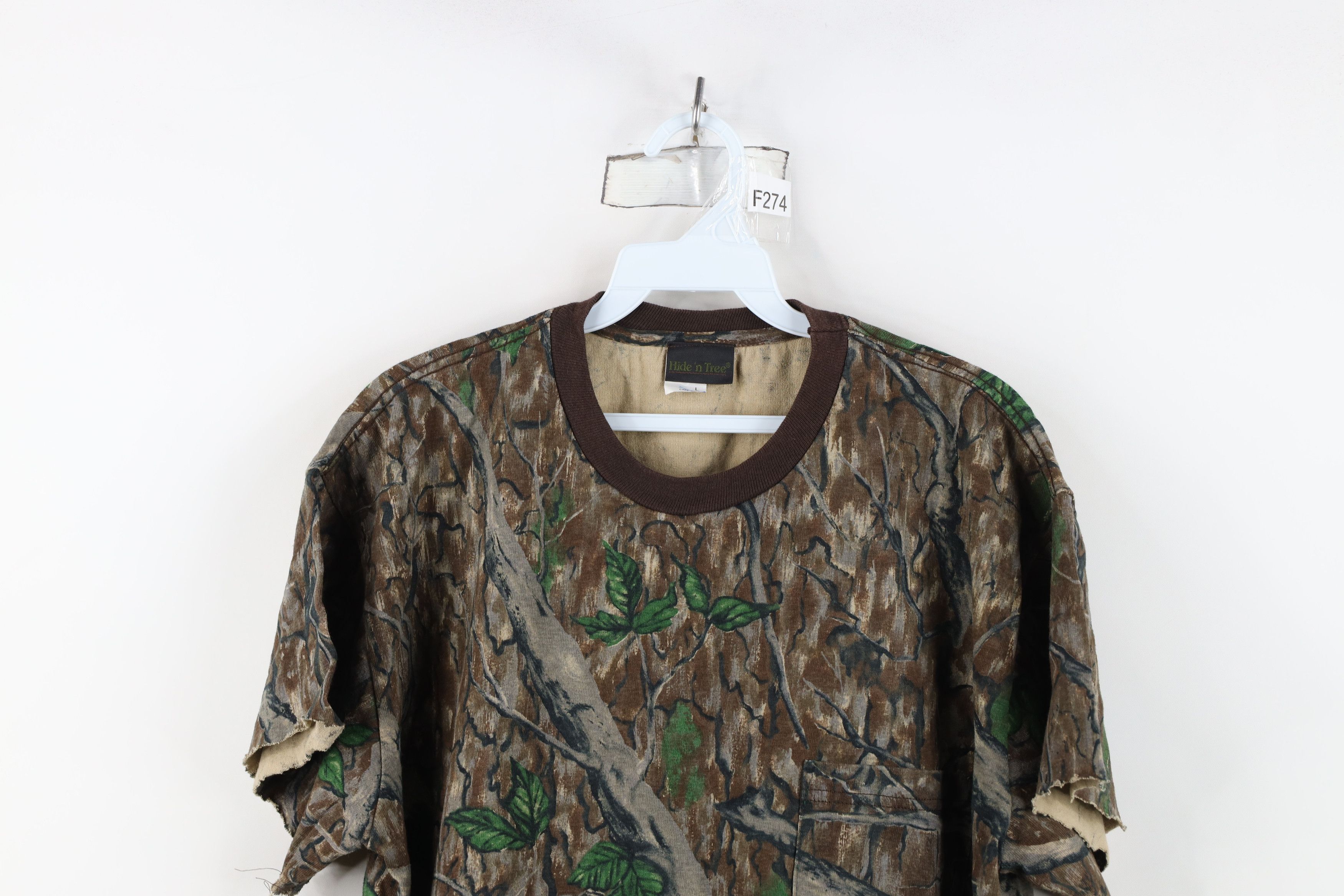 Vintage Vintage 90s Streetwear Camouflage Pocket T-Shirt Cotton USA Size US L / EU 52-54 / 3 - 2 Thumbnail