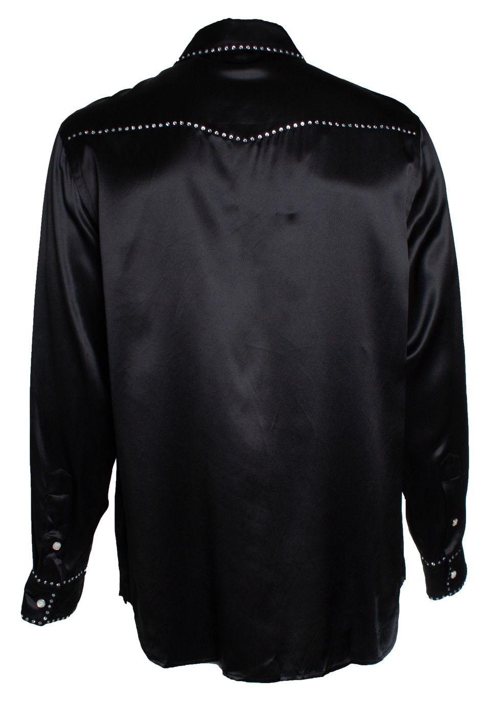 Versace Versace, Black satin shirt with rhinestones Size US M / EU 48-50 / 2 - 3 Thumbnail