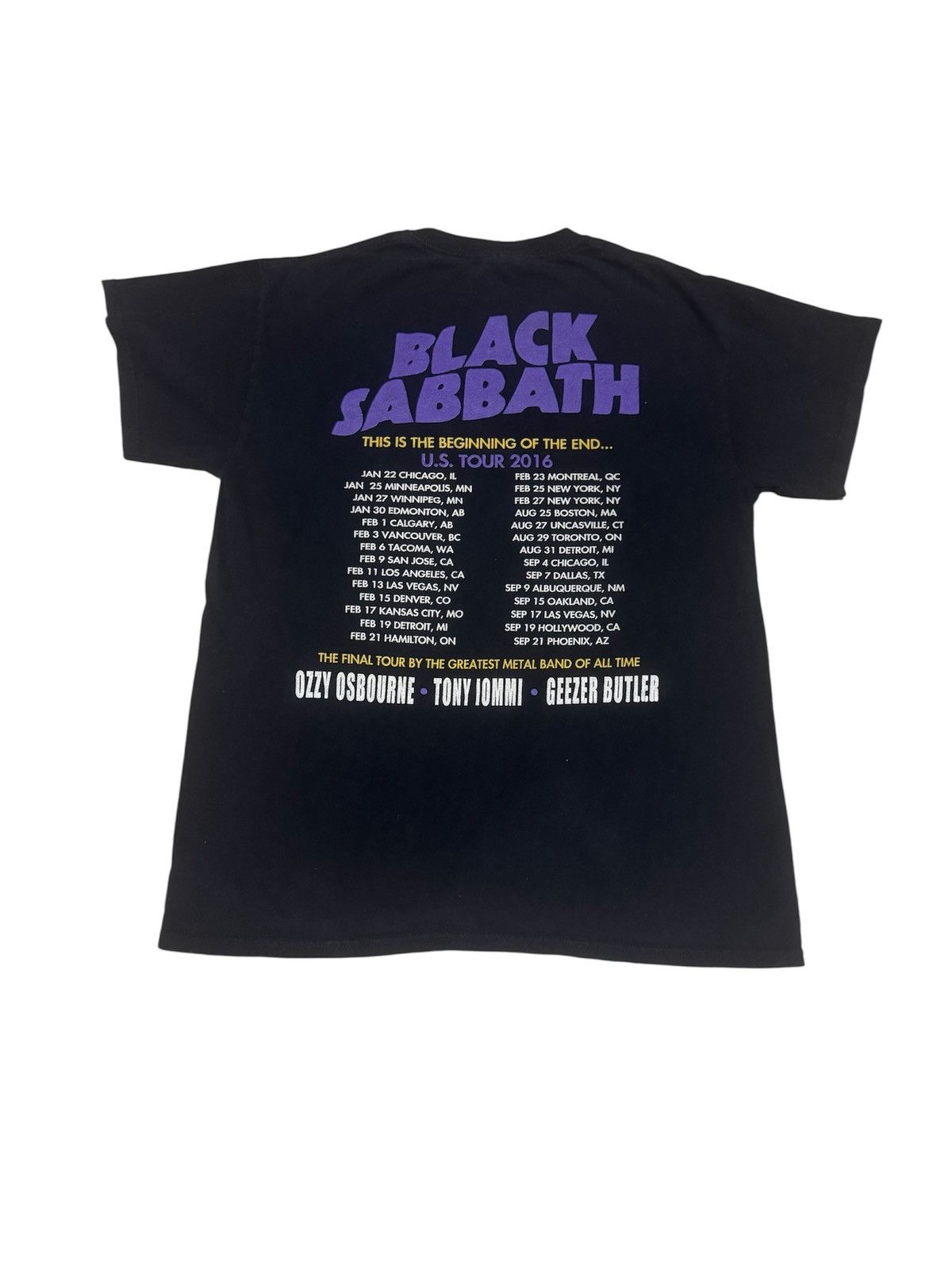 Band Tees The End Tour Black Sabbath Flaming Planet Design Band Shirt Size US M / EU 48-50 / 2 - 2 Thumbnail