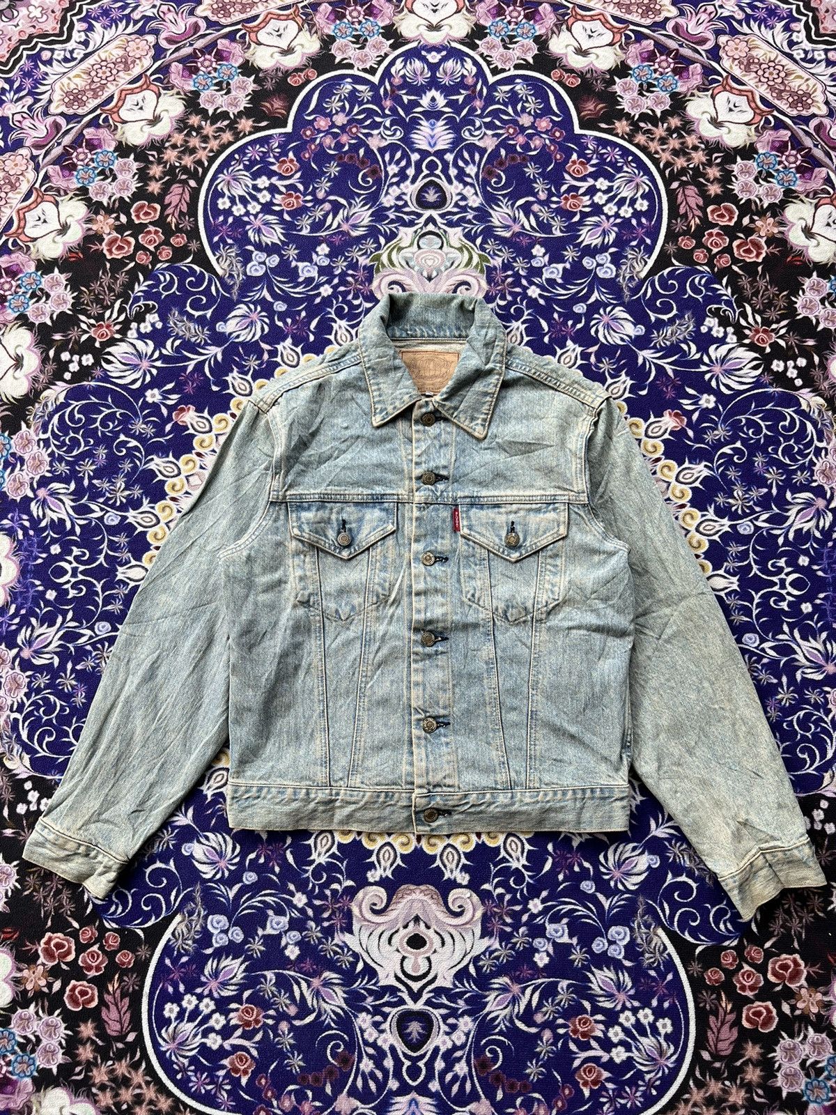 Japanese Brand (L) Vintage Blue Way Japanese Brand Sand Wash Denim Jacket Size US L / EU 52-54 / 3 - 1 Thumbnail