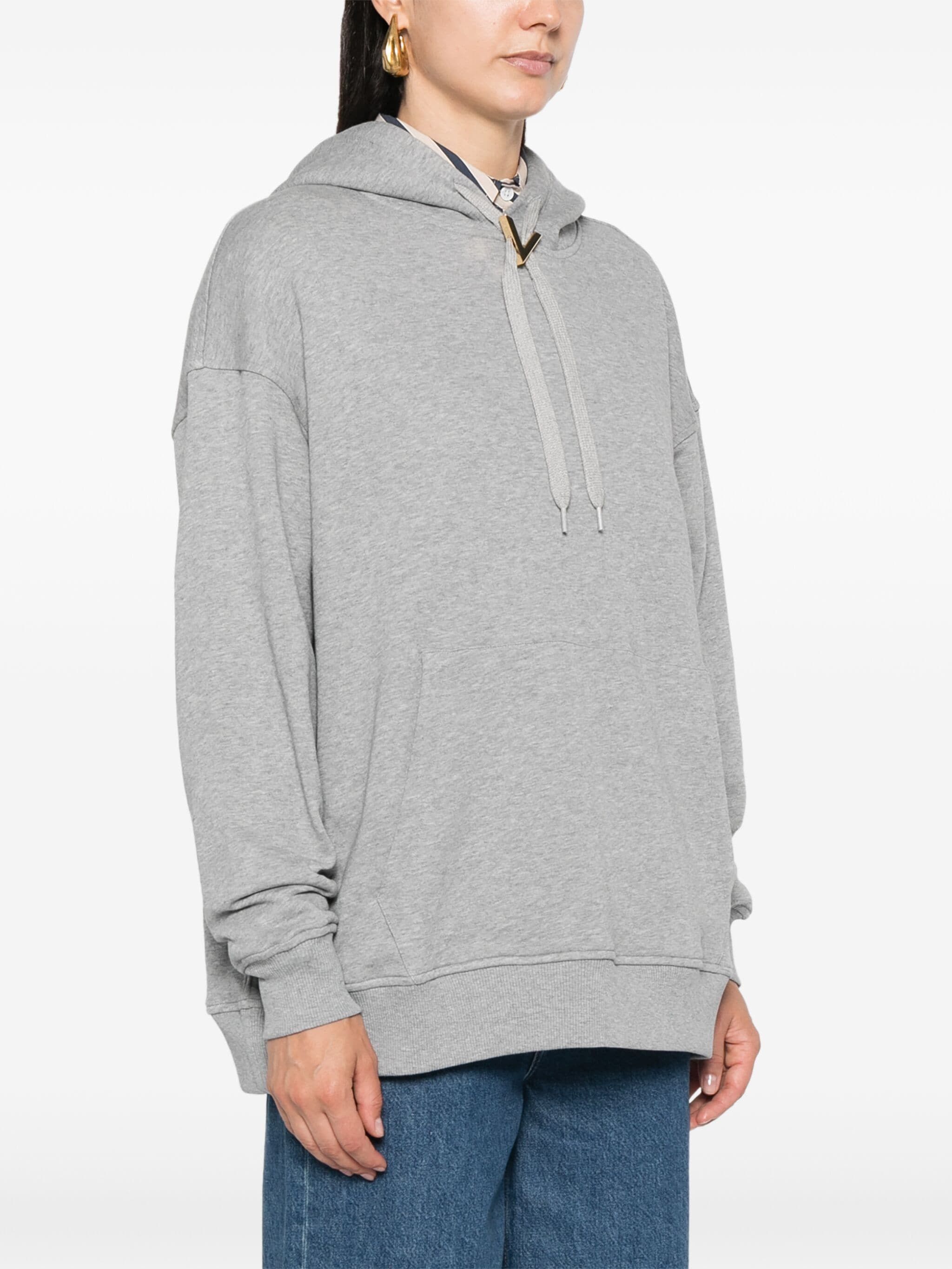 Valentino o1s22i1n0924 Oversized Hoodie in Grey Size XS / US 0-2 / IT 36-38 - 3 Thumbnail